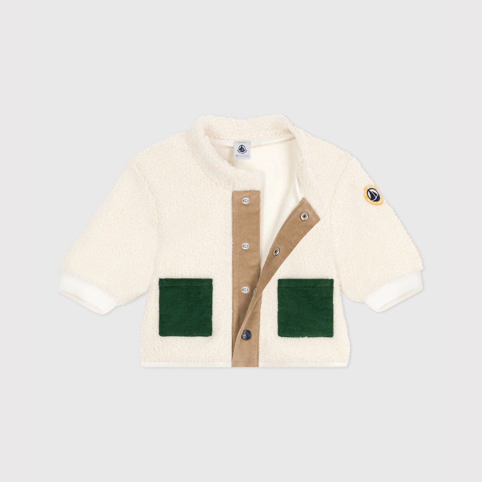 Baby Boys & Girls White Plush Jacket