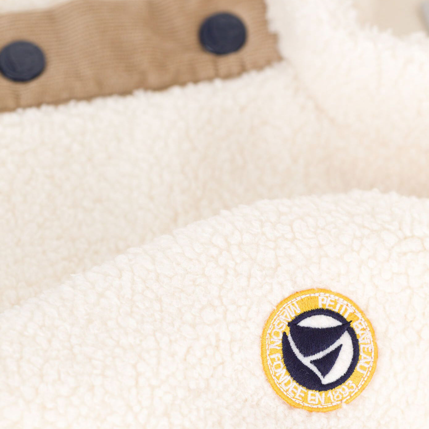 Baby Boys & Girls White Plush Jacket
