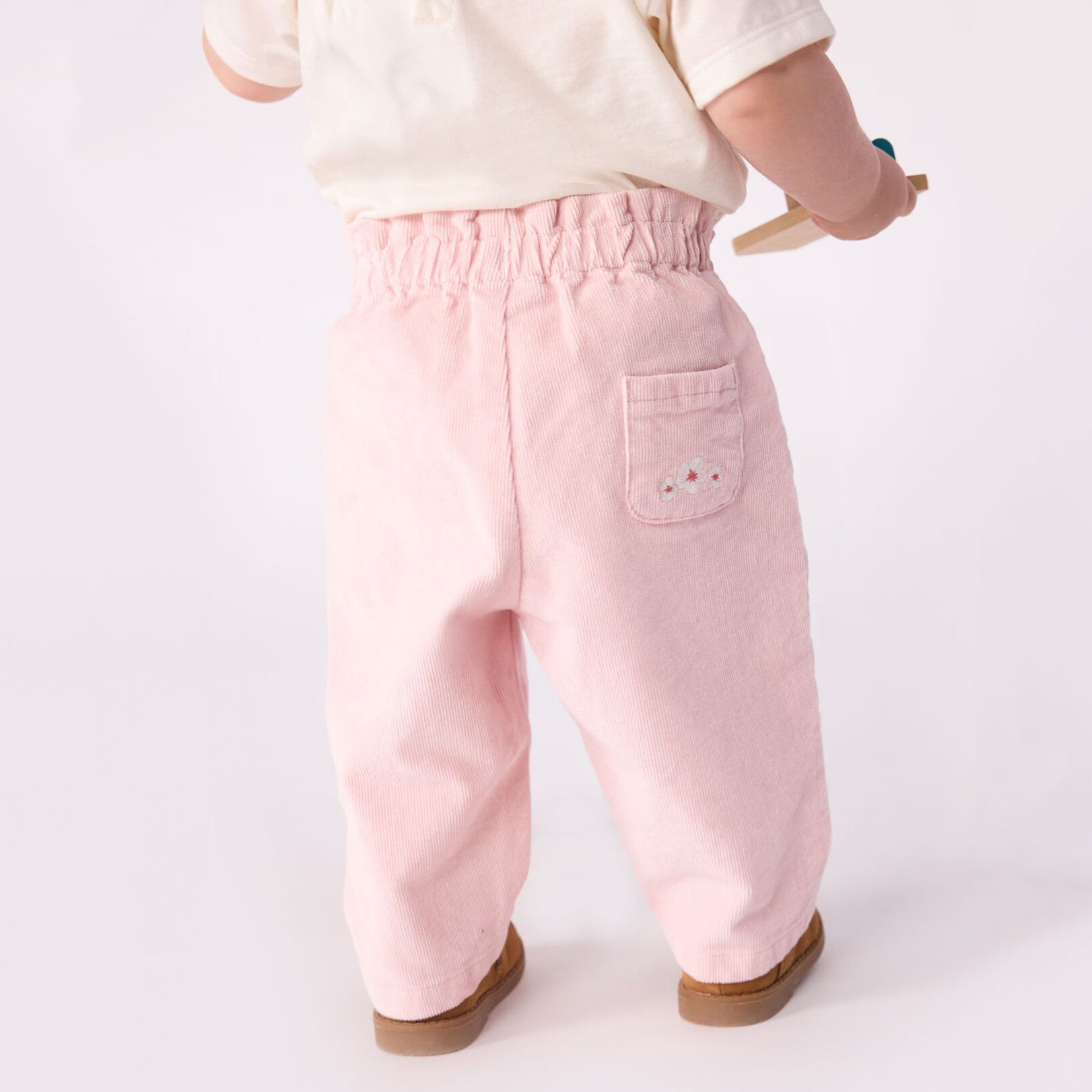 Baby Girls Light Pink Corduroy Trousers