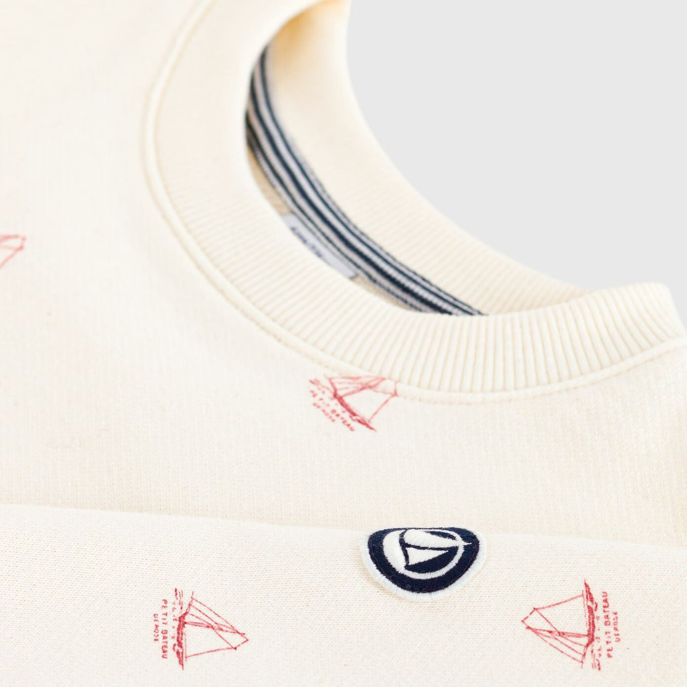 Boys & Girls White Printed Cotton Sweatshirt