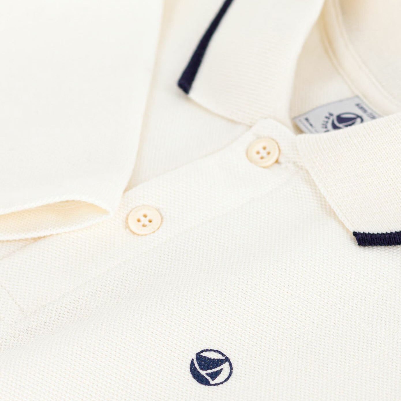 Boys White Cotton Polo Shirt