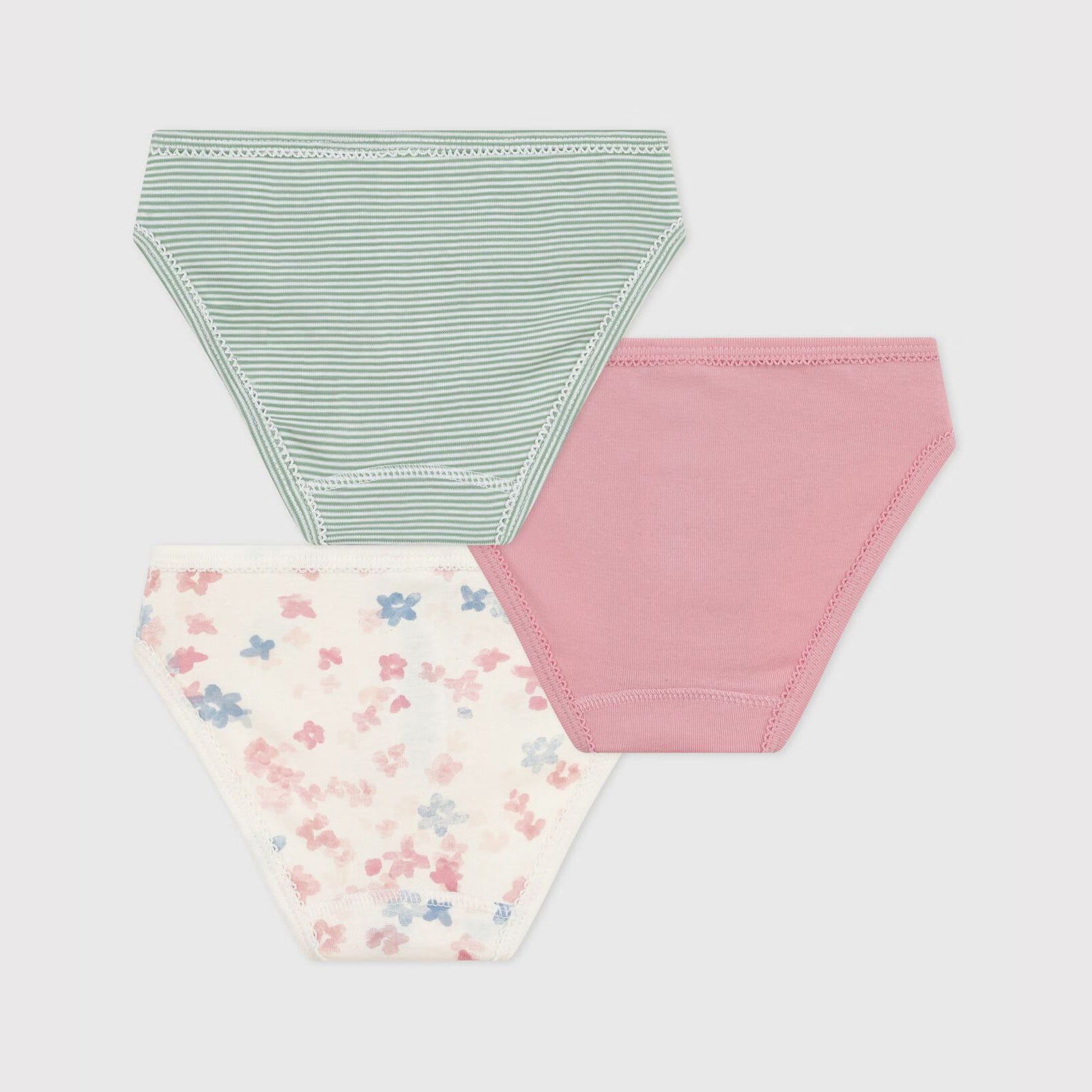 Girls Multicolor Cotton Underwear Set(3 Pack)
