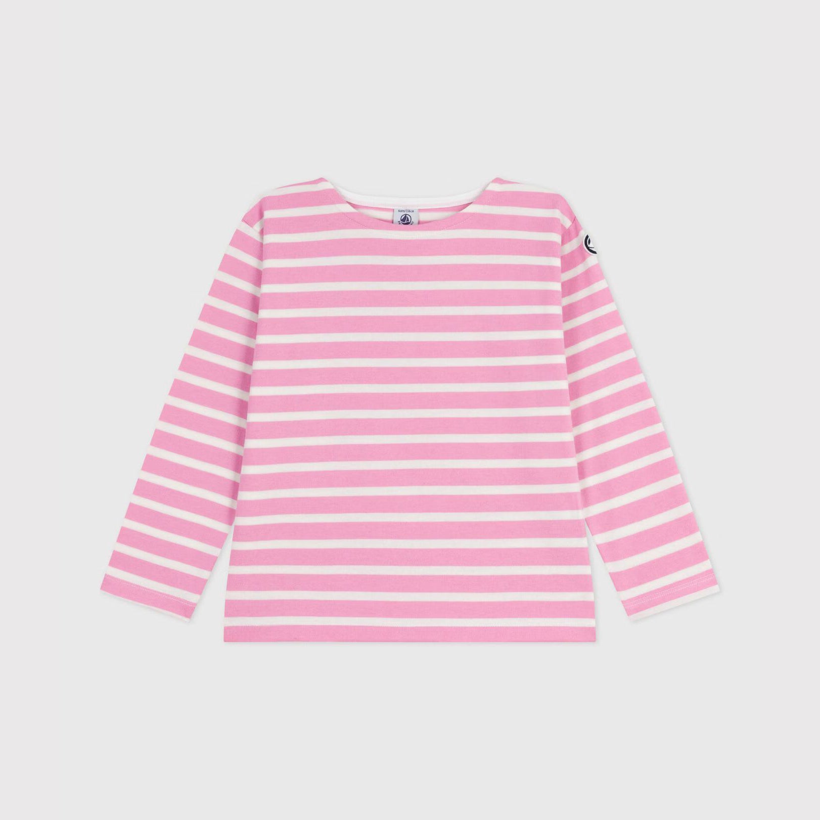 Girls Pink Stripes Cotton T-Shirt