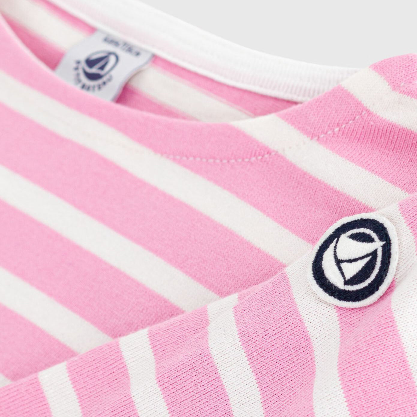 Girls Pink Stripes Cotton T-Shirt