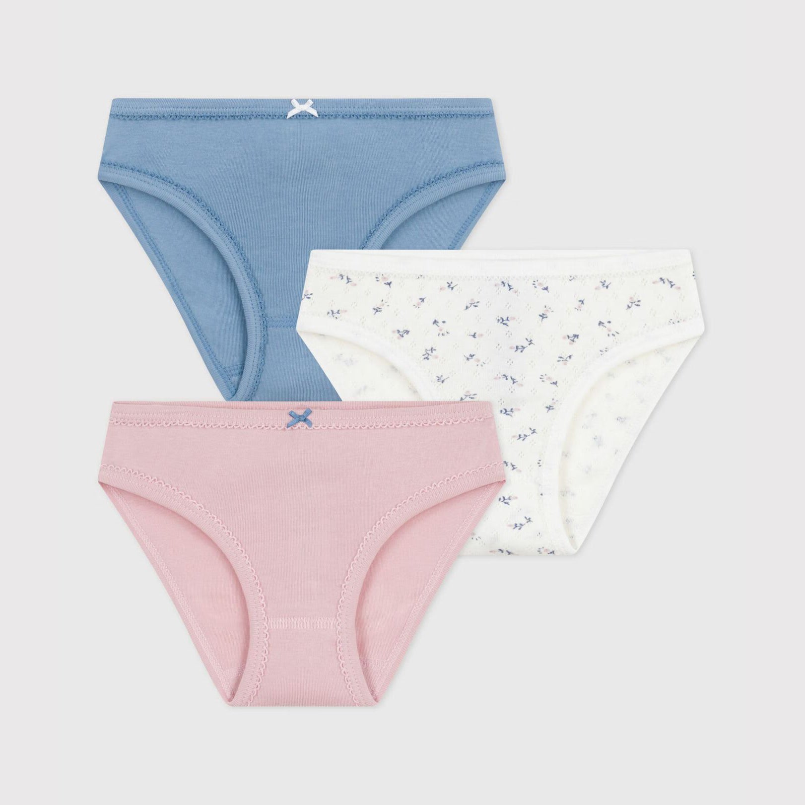 Girls Multicolor Cotton Underwear Set(3 Pack)