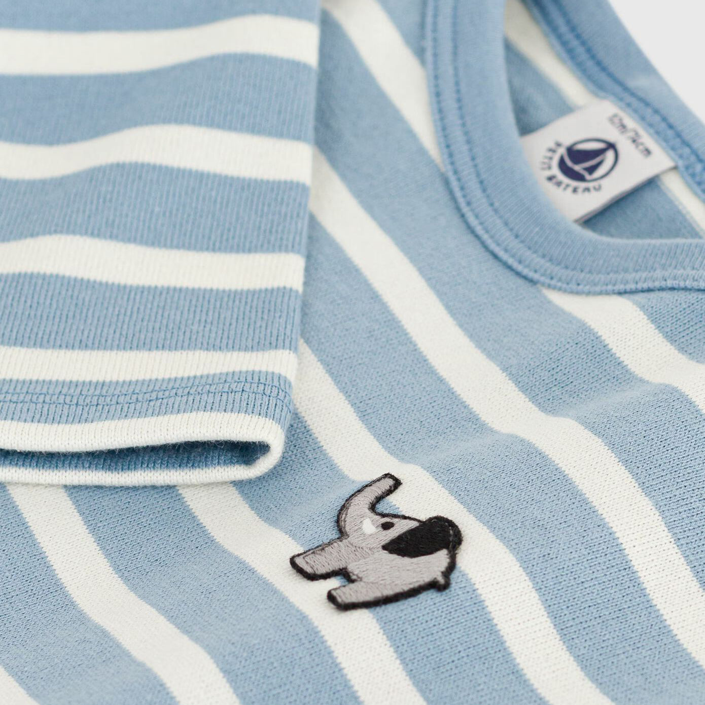 Baby Boys Light Blue Stripes Cotton T-Shirt