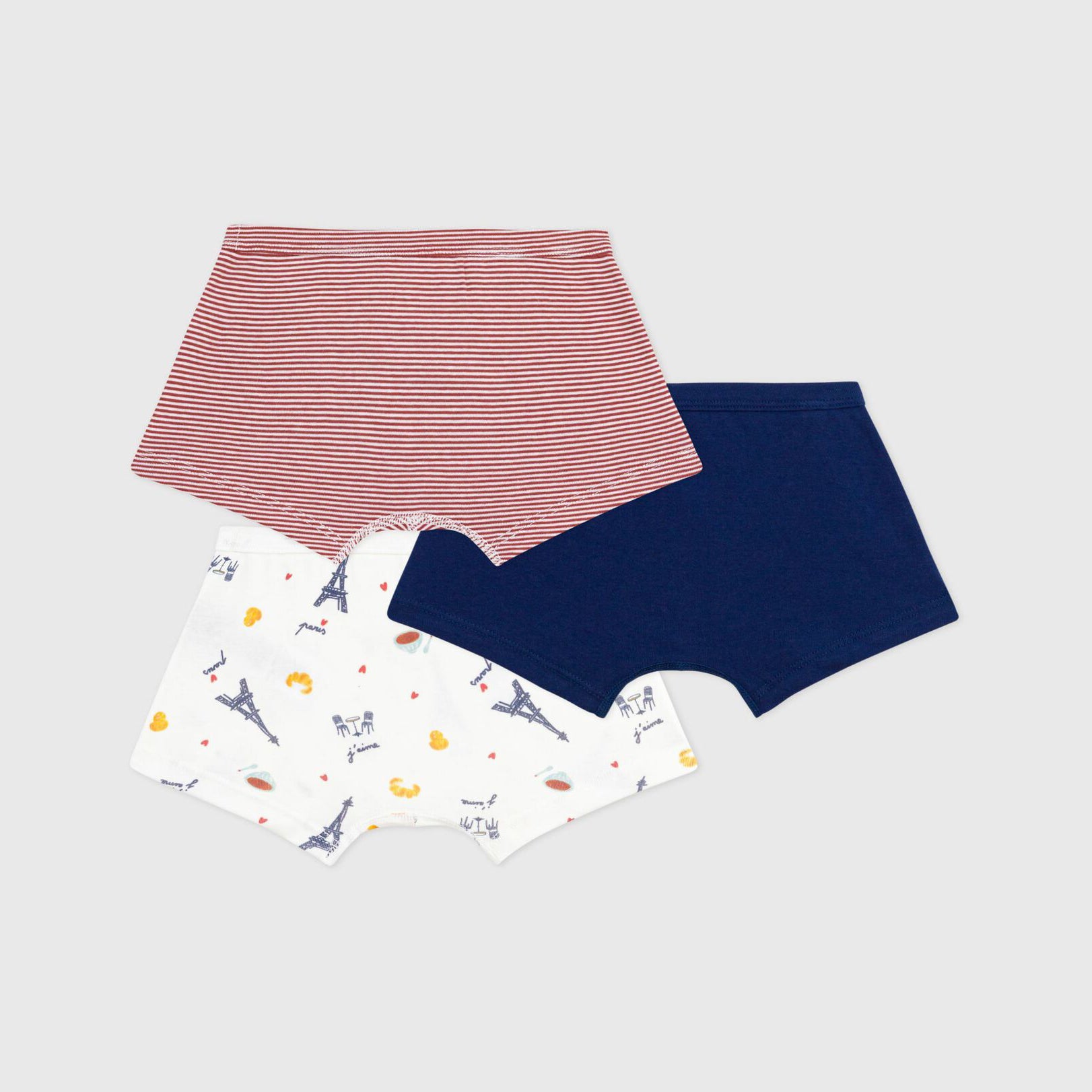 Boys Tricolor Cotton Underwear Set(3 Pack)