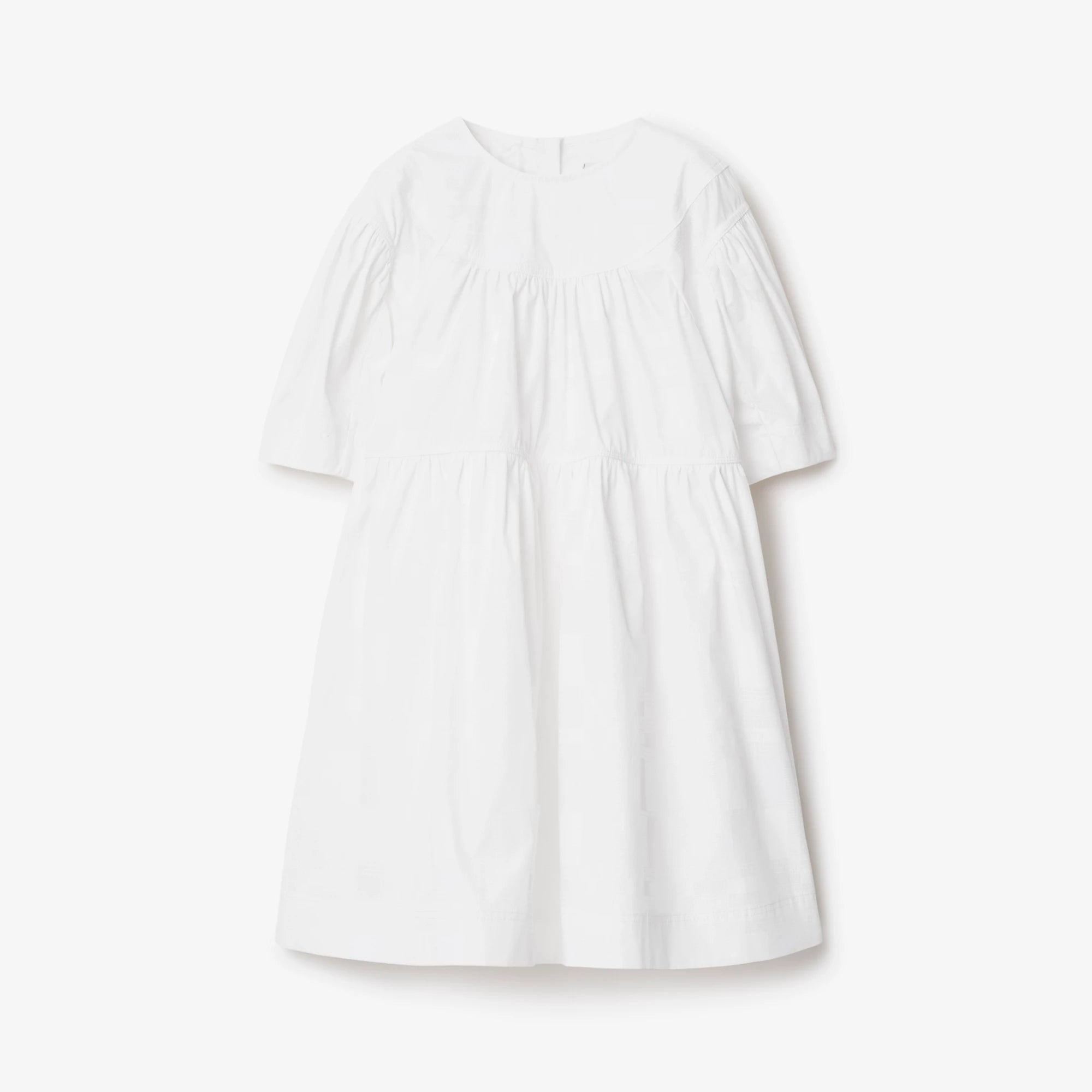 Girls White Cotton Dress