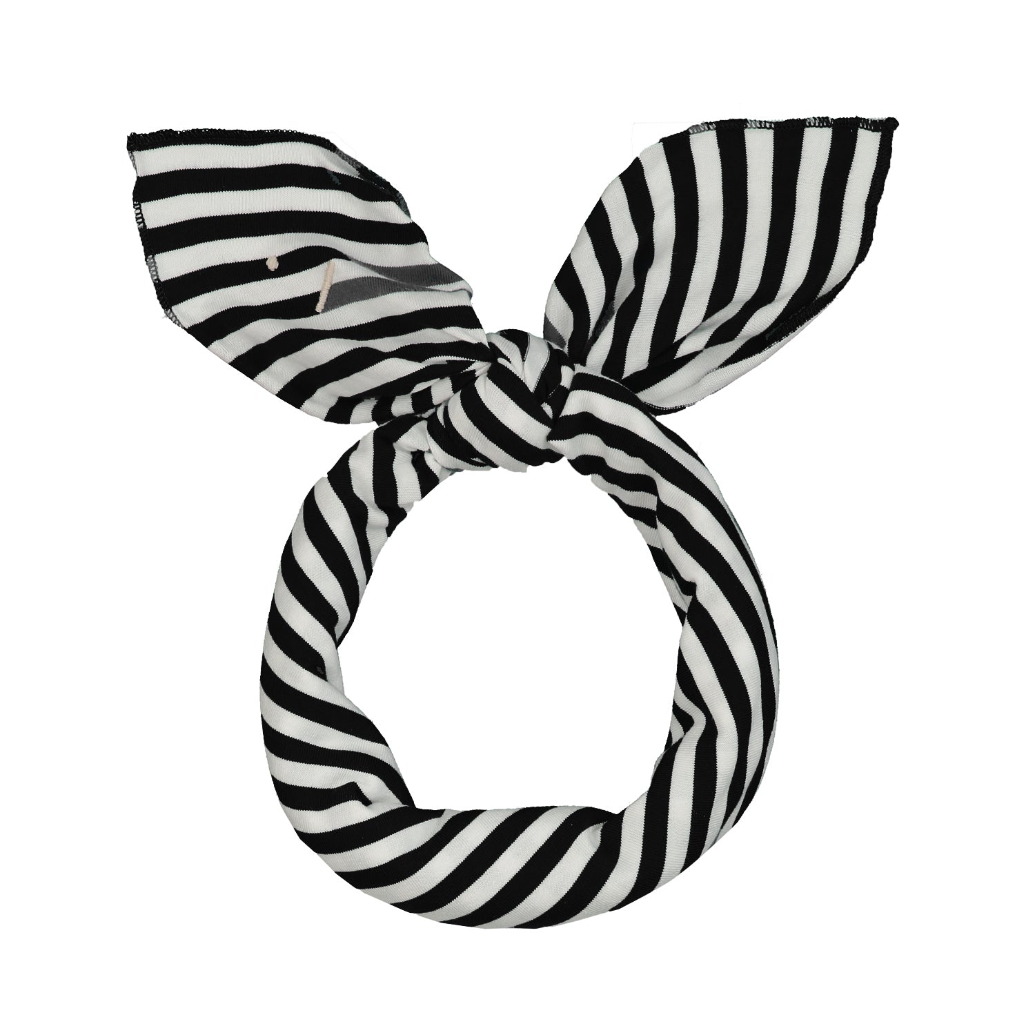 Girls Black Stripes Cotton Scarf