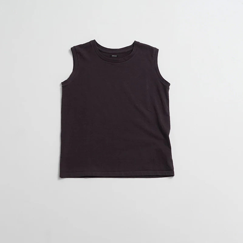 Boys & Girls Charcoal Cotton Vest