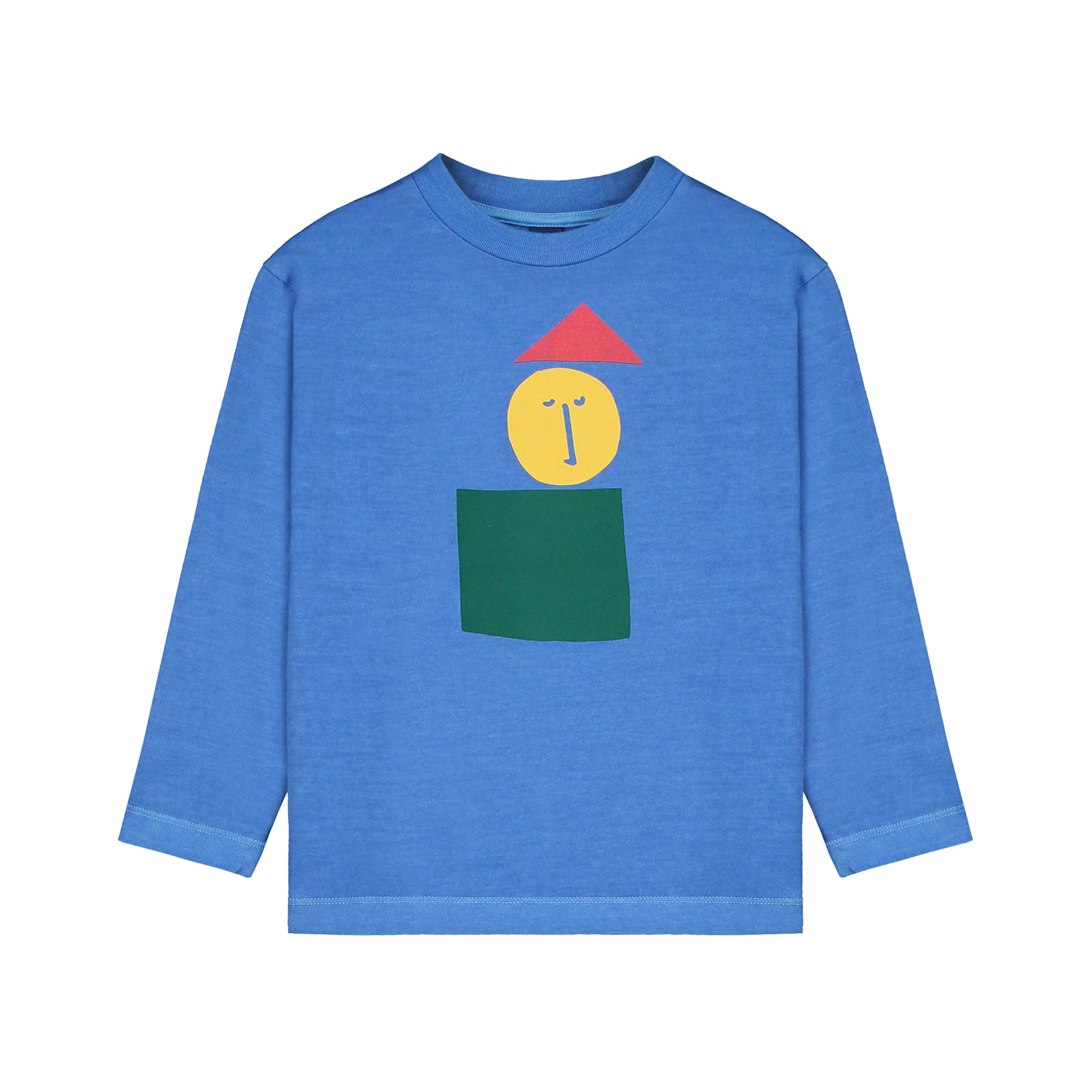 Boys & Girls Blue Printed Cotton T-Shirt