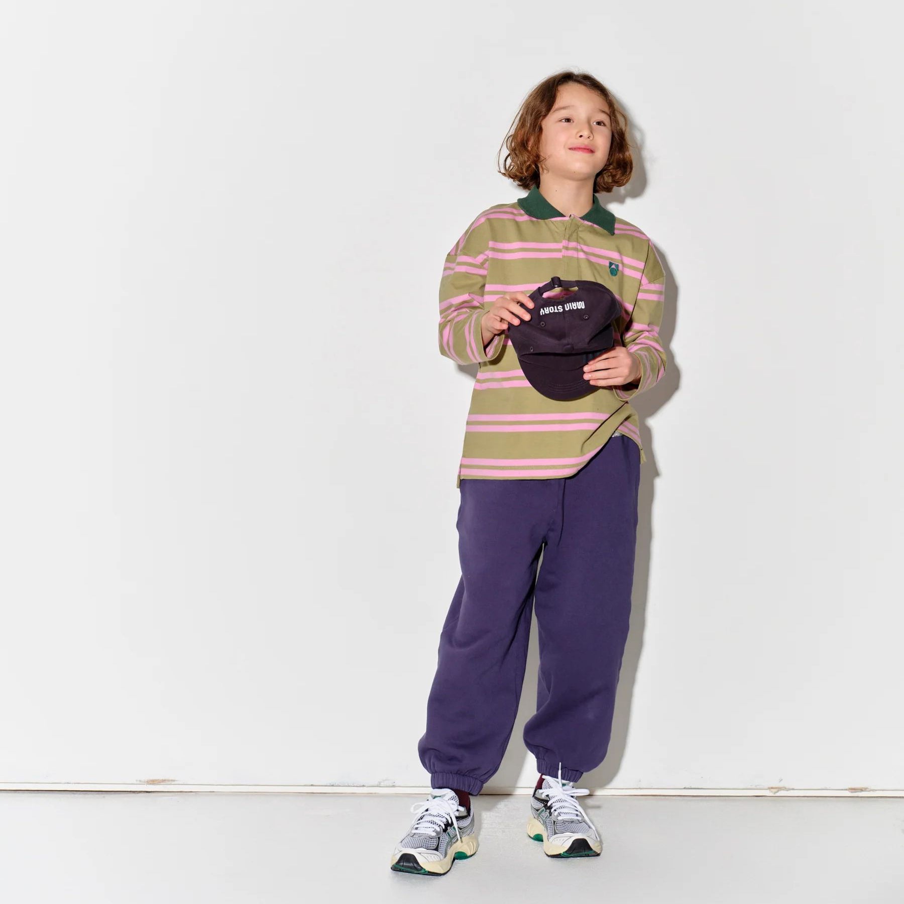 Boys & Girls Grey Blue Cotton Trousers