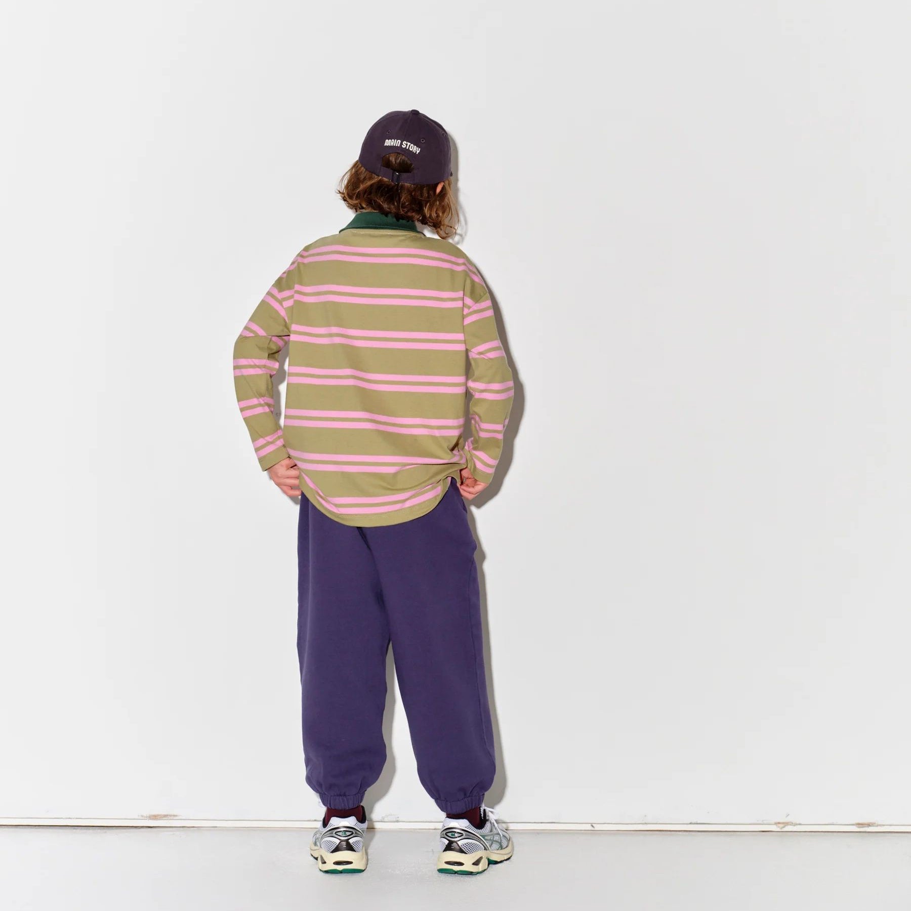 Boys & Girls Grey Blue Cotton Trousers