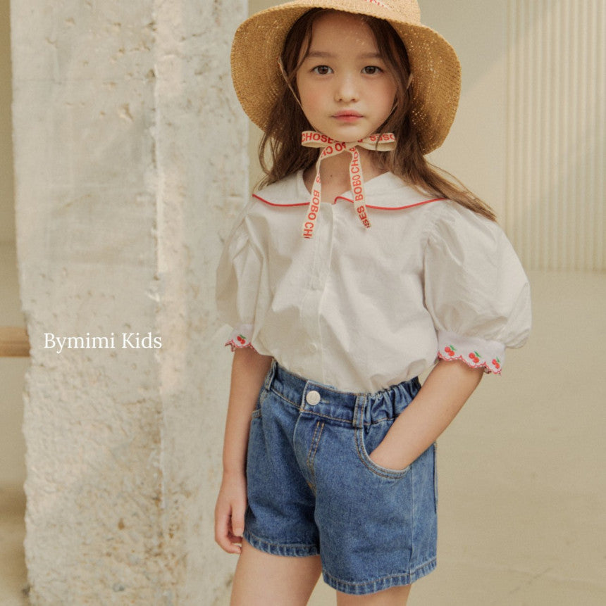 Girls White Cotton Shirt