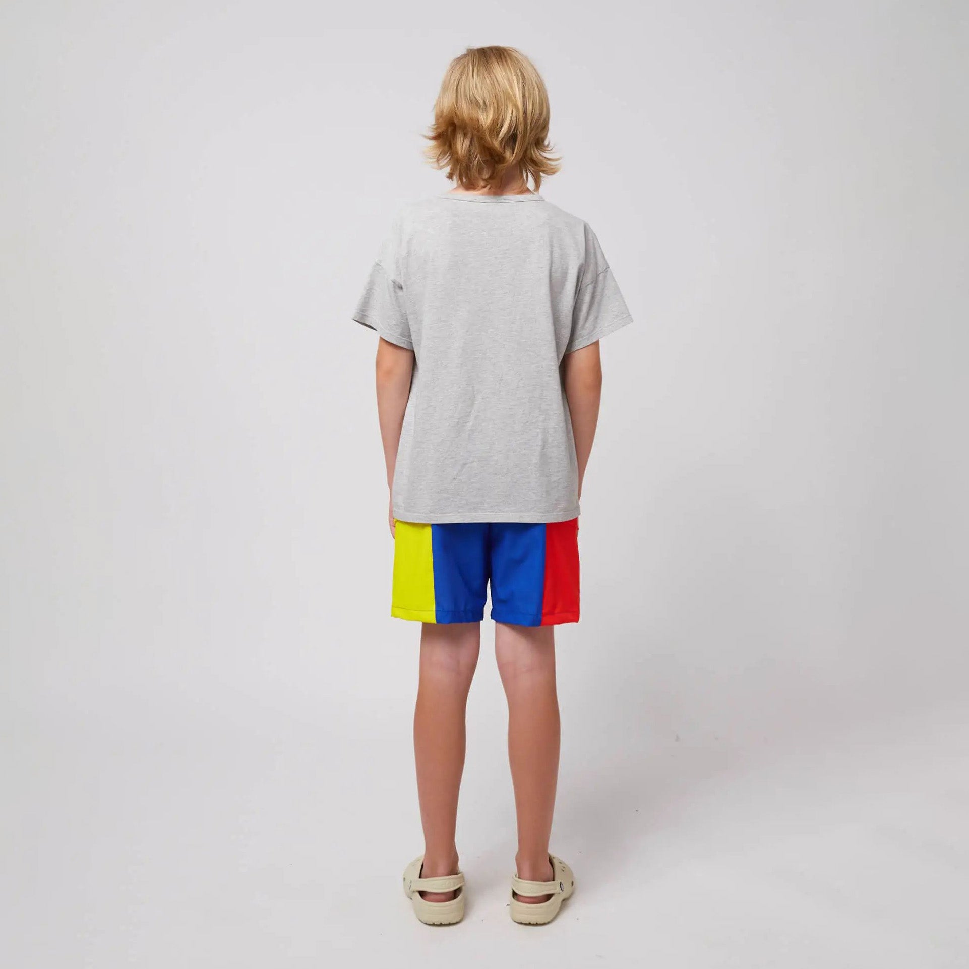 Boys & Girls Grey Printed Cotton T-Shirt