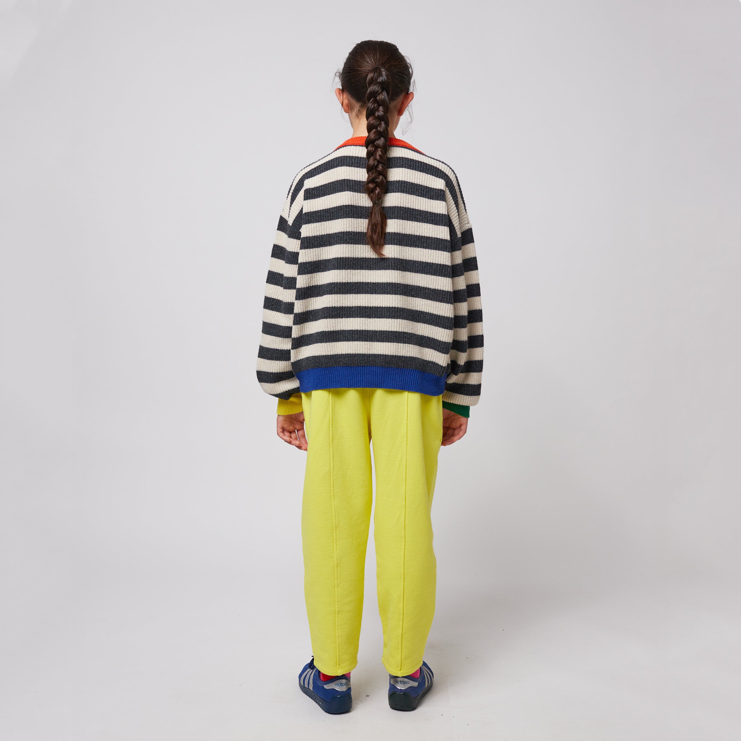 Boys & Girls Yellow Smiling Cotton Trousers