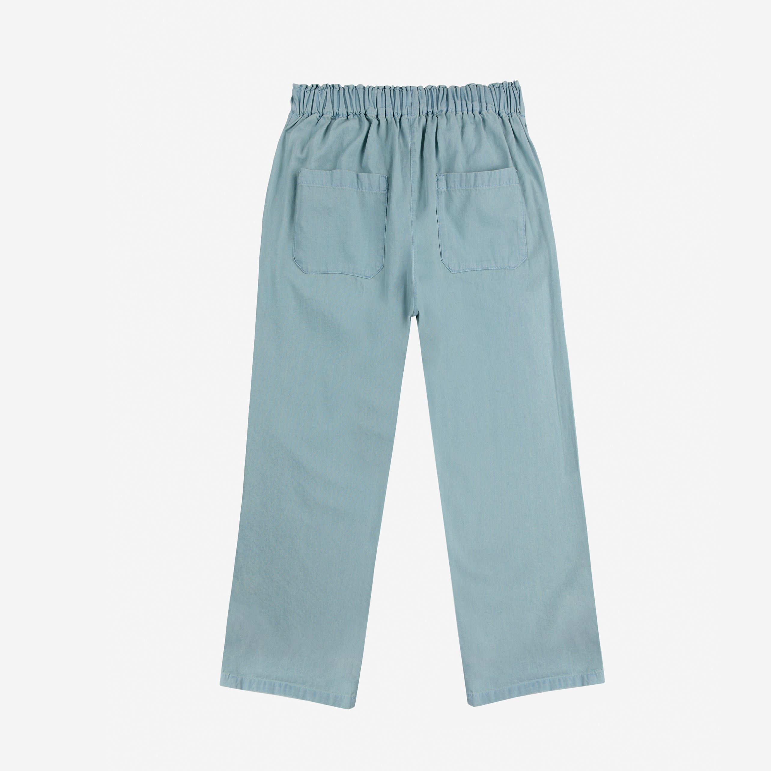 Girls Blue Printed Logo Trousers
