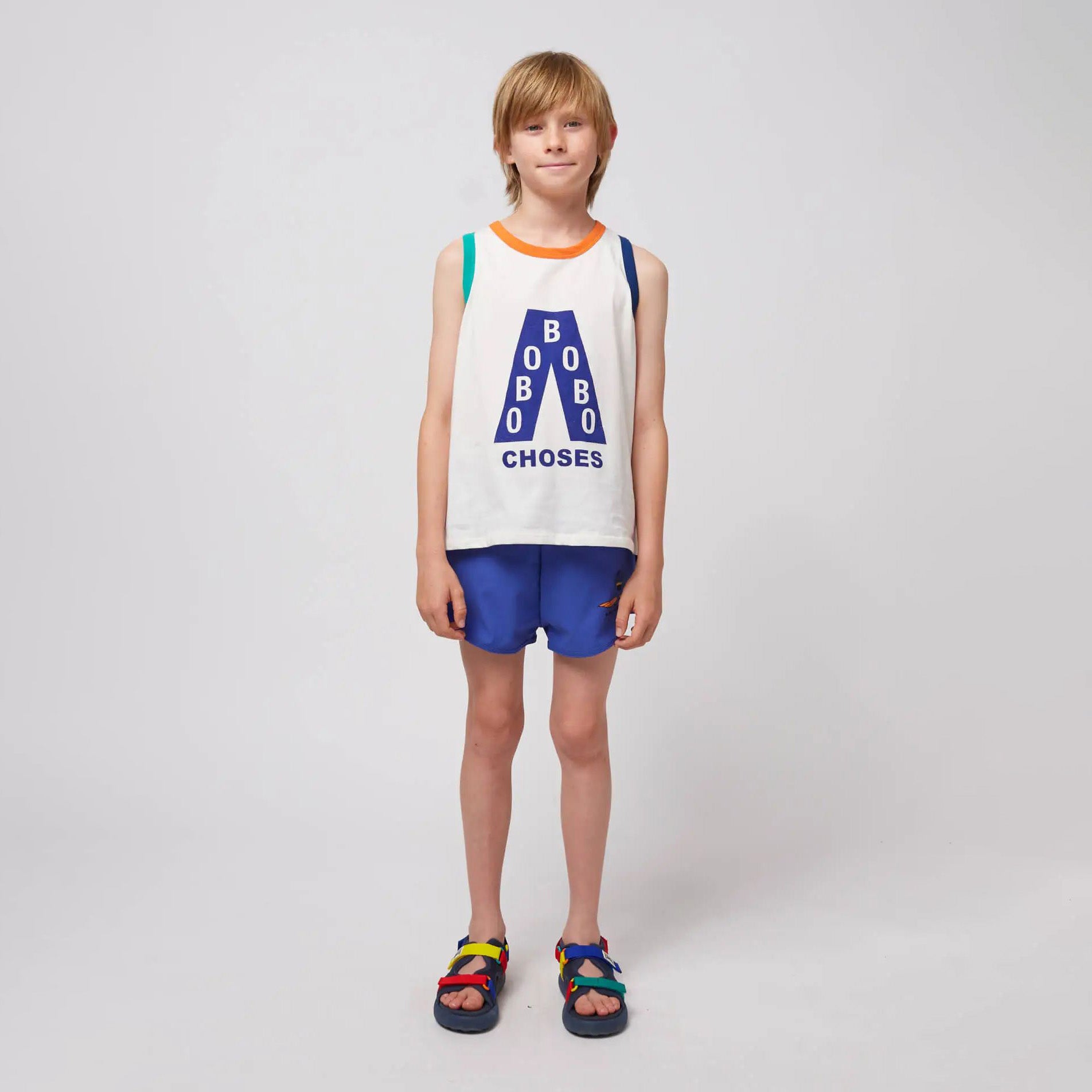 Boys & Girls White Logo Cotton Vest