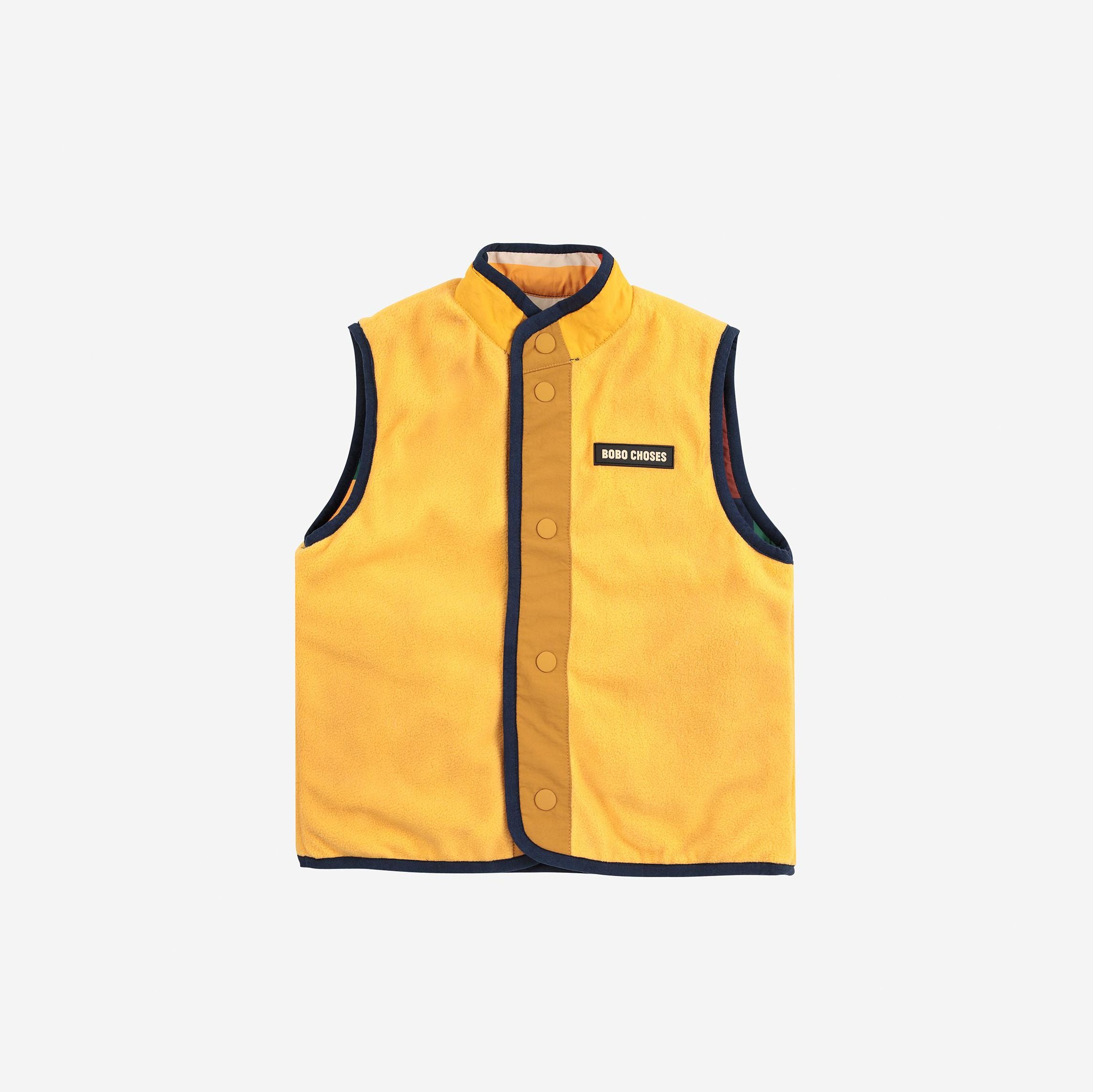 Boys & Girls Multicolor Check Reversible Gilet