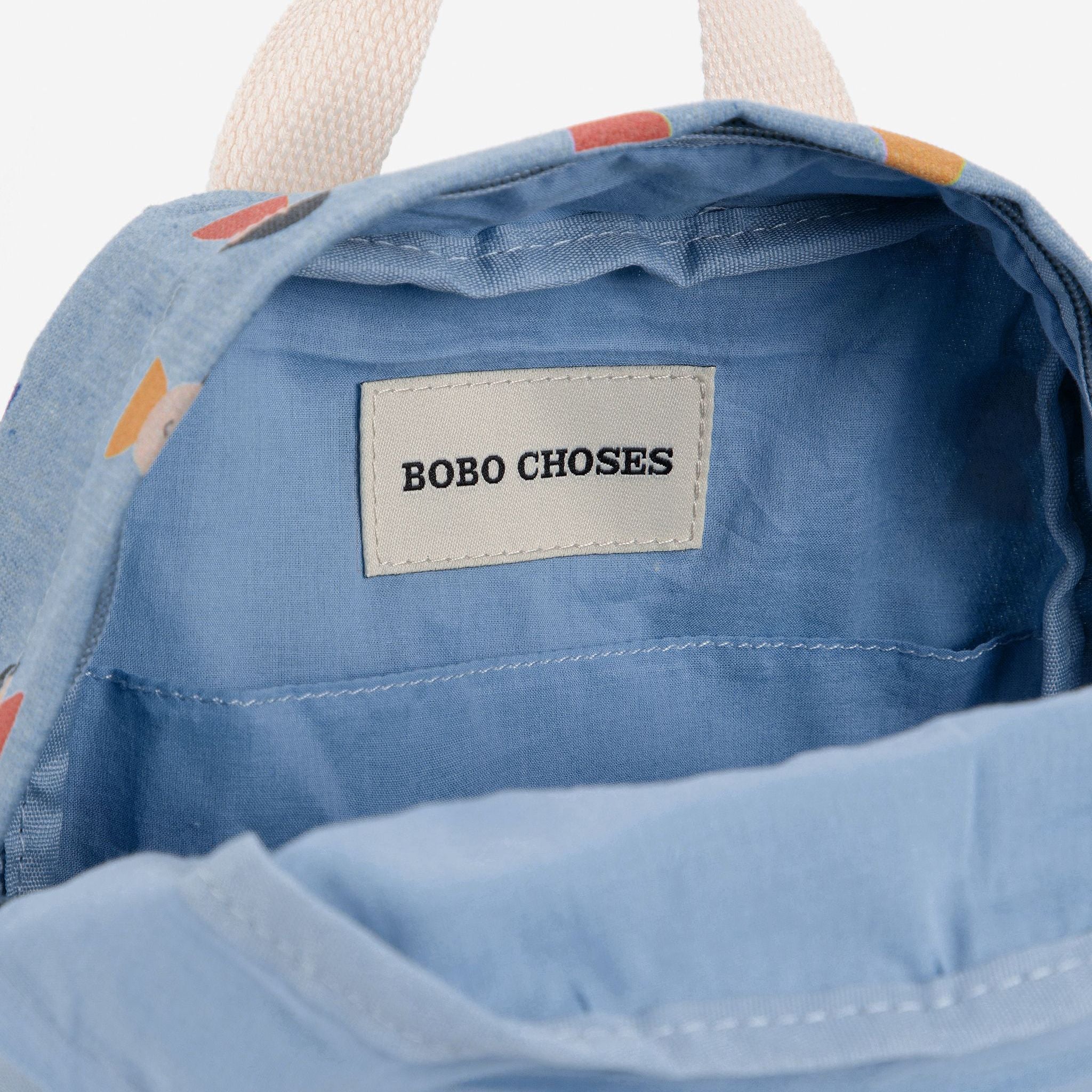Boys & Girls Light Blue Printed Backpack