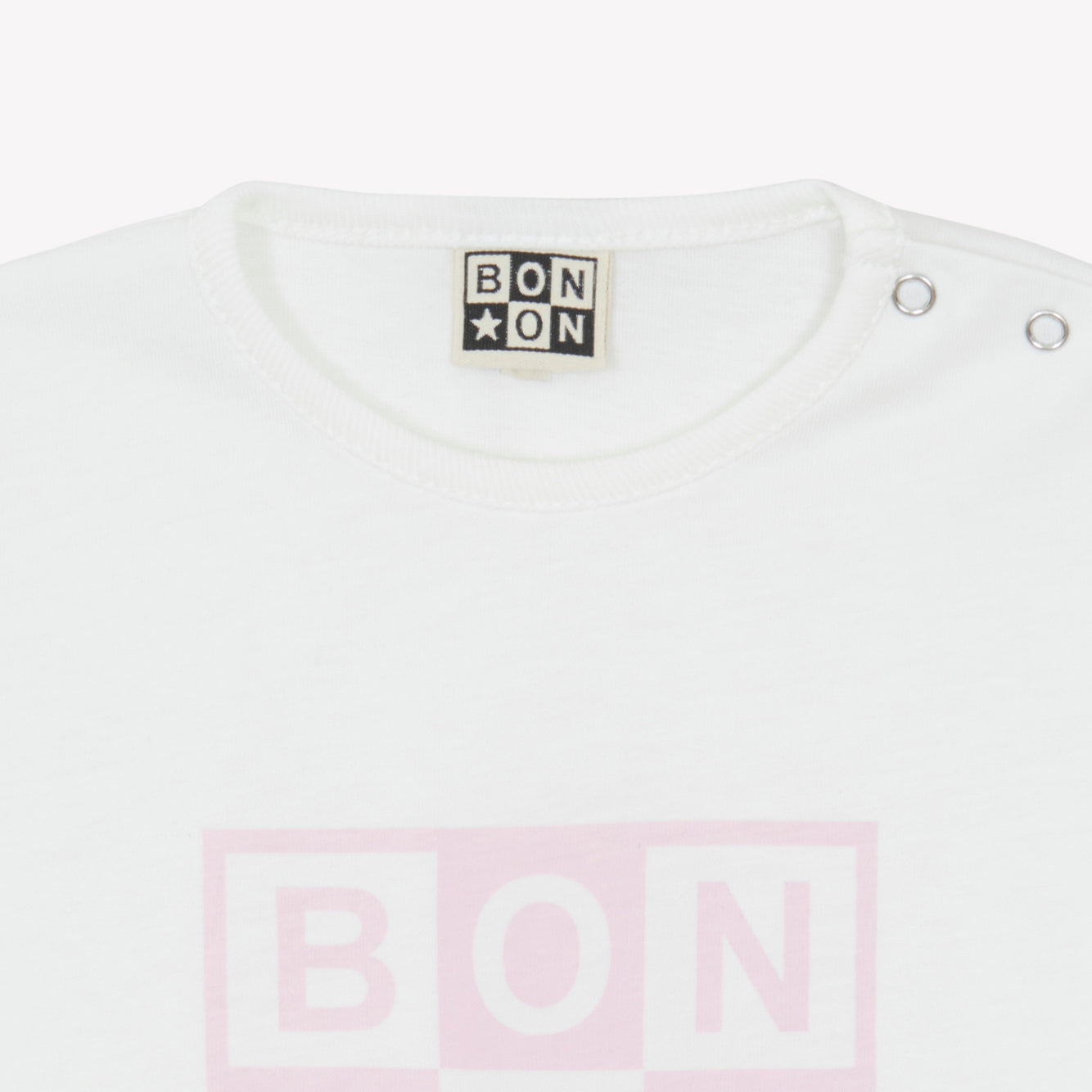 Baby Girls White Printed Logo Cotton T-Shirt