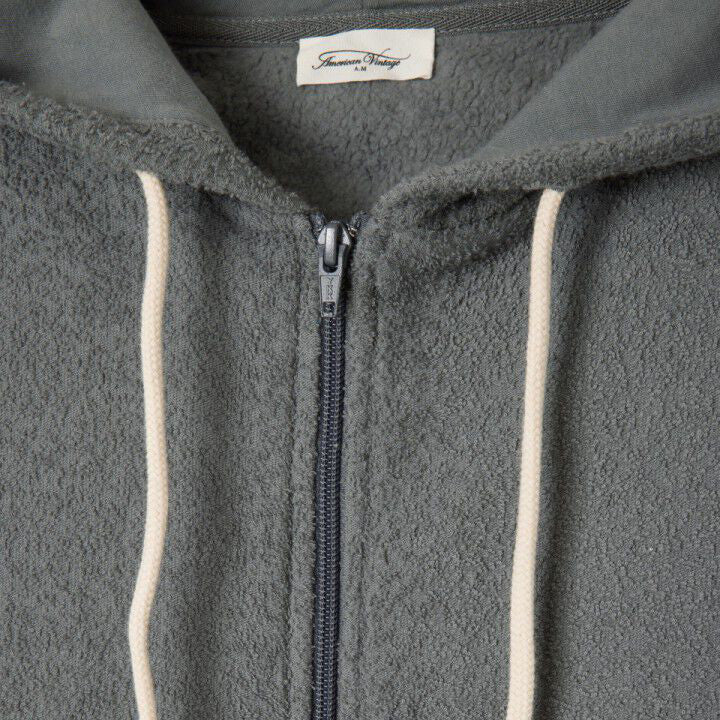 Women Dark Grey Cotton Zip-Up Top