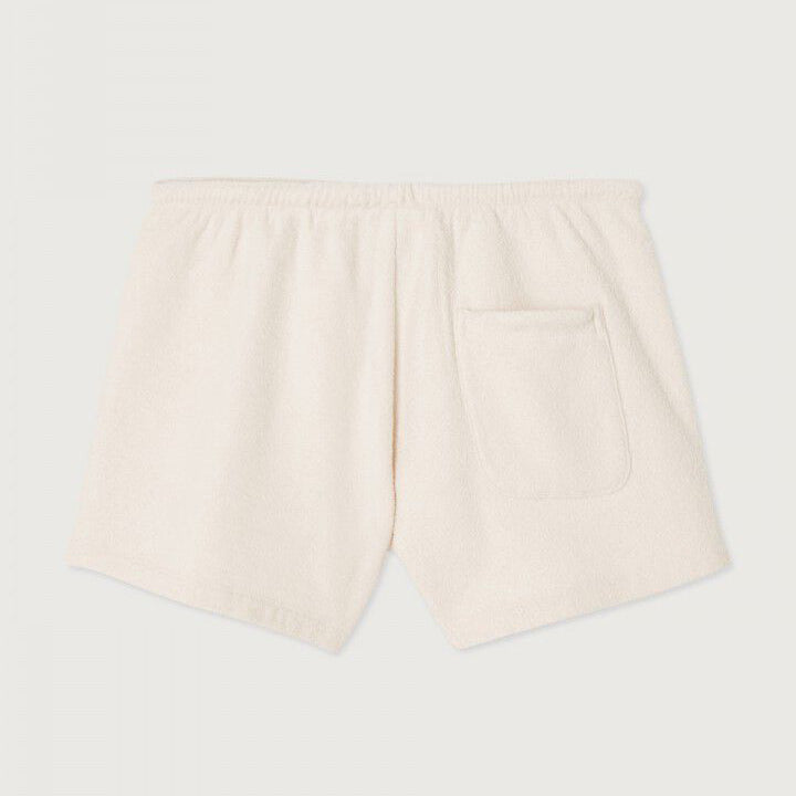 Girls White Cotton Shorts