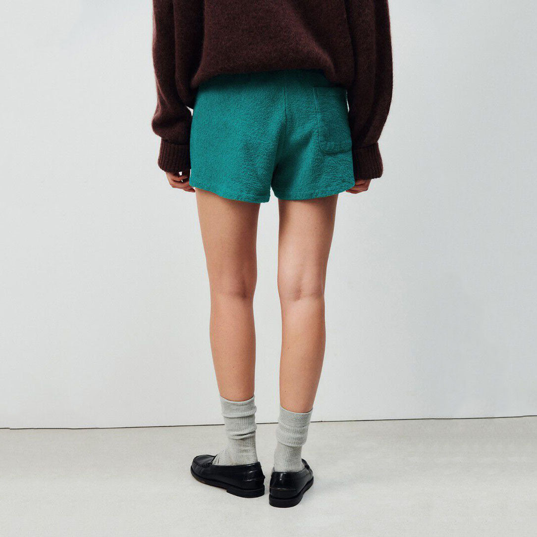Women Green Cotton Shorts