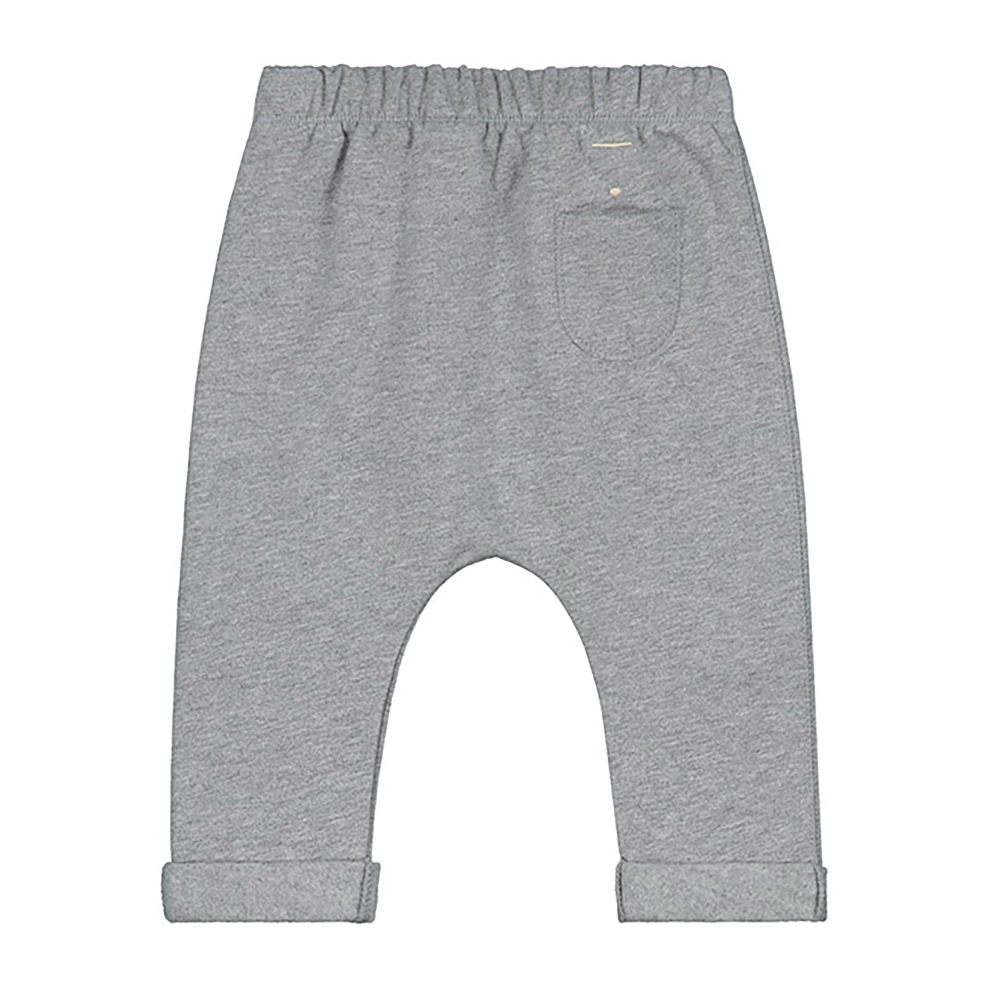 Baby Boys & Girls Grey Cotton Trousers