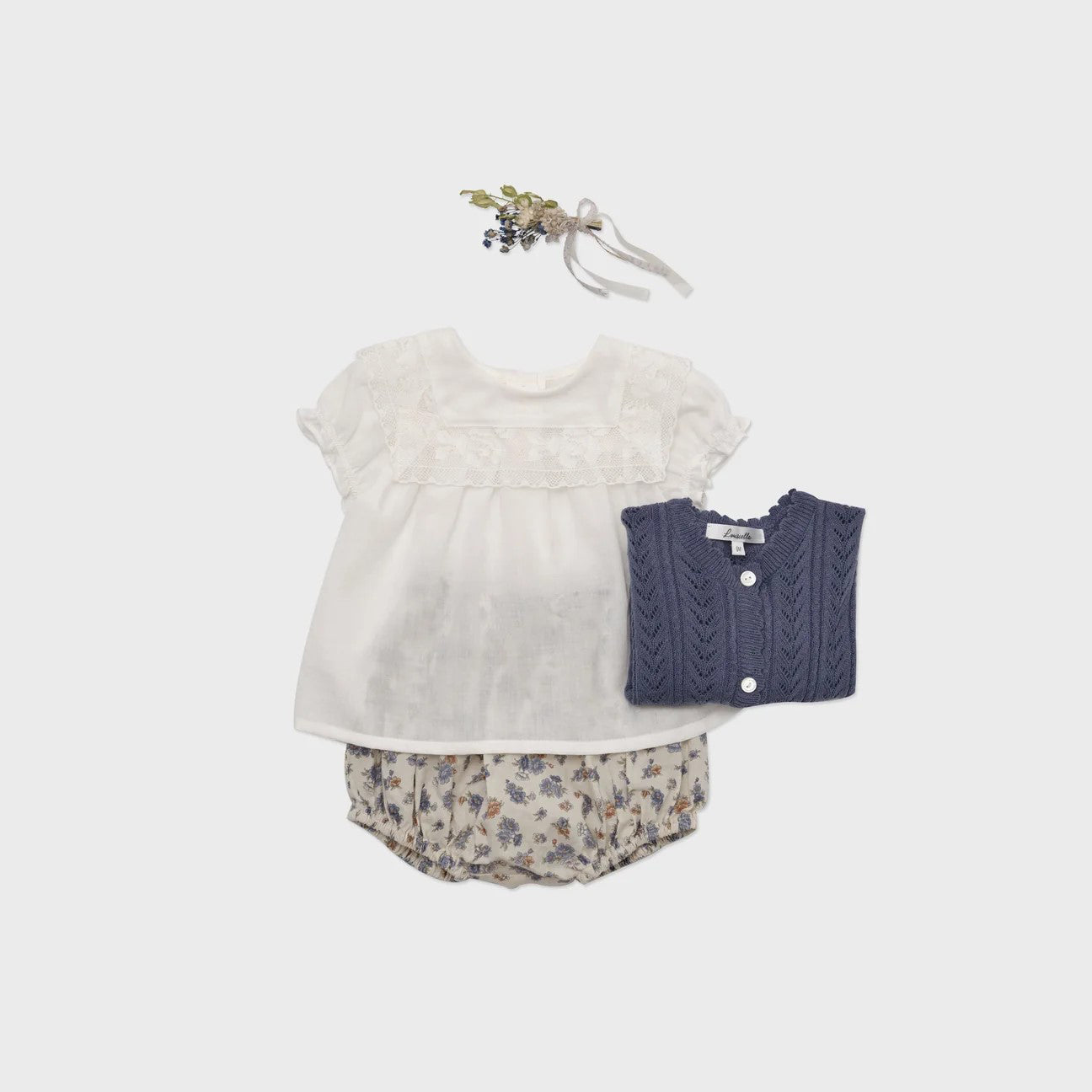 Baby Girls White Cotton Blouse