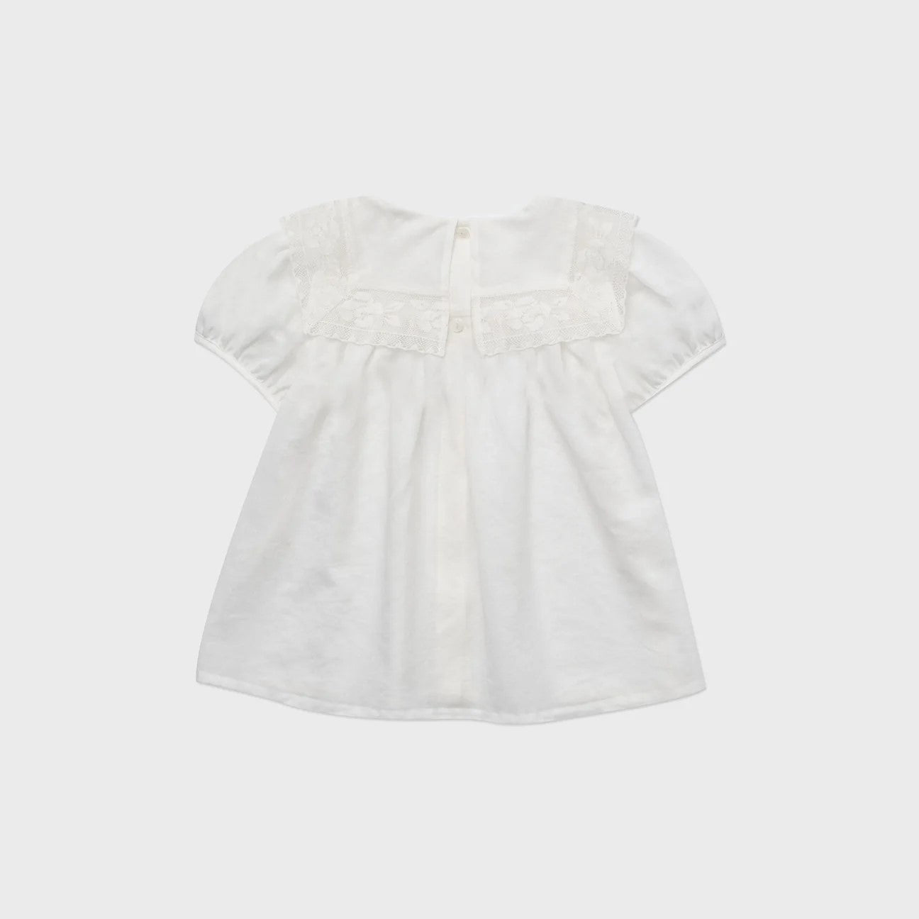 Girls White Cotton Blouse