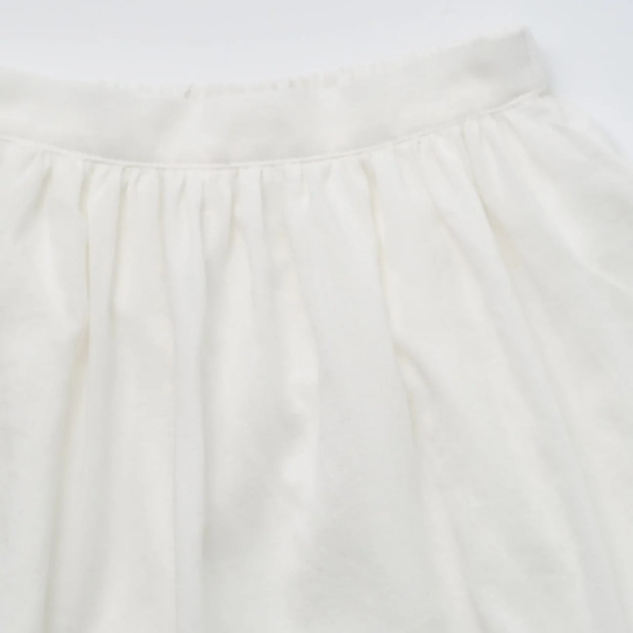 Girls White Cotton Skirt