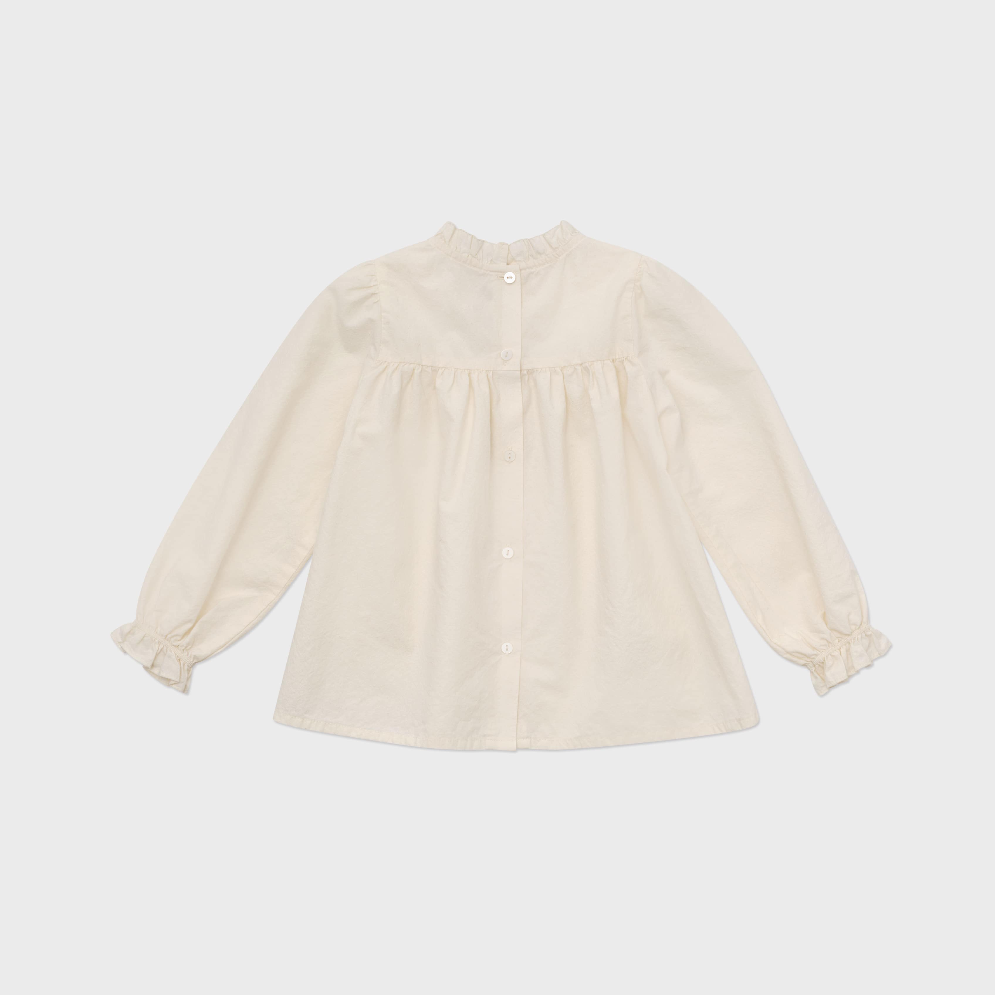 Girls White Cotton Shirt