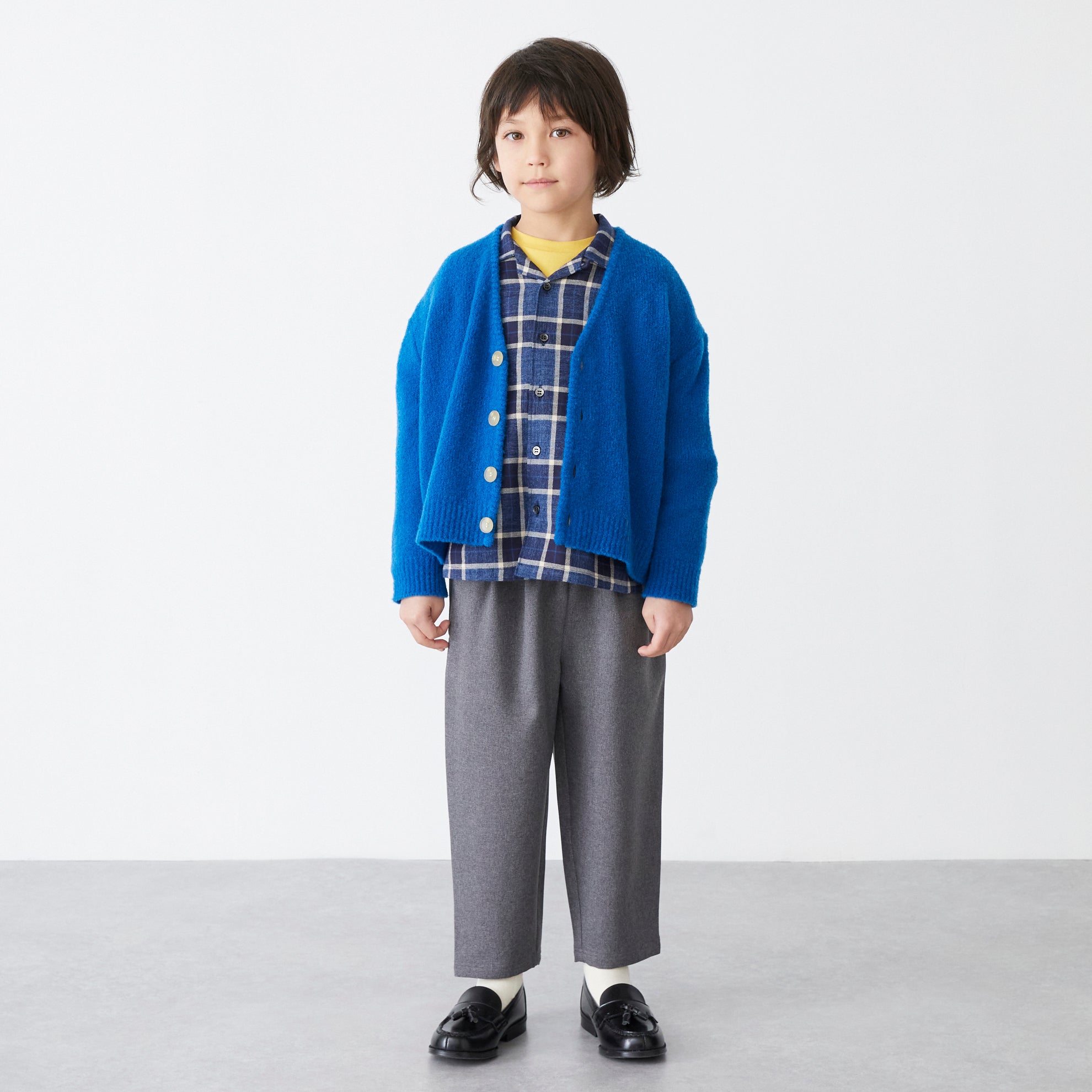 Boys & Girls Blue Wool Cardigan