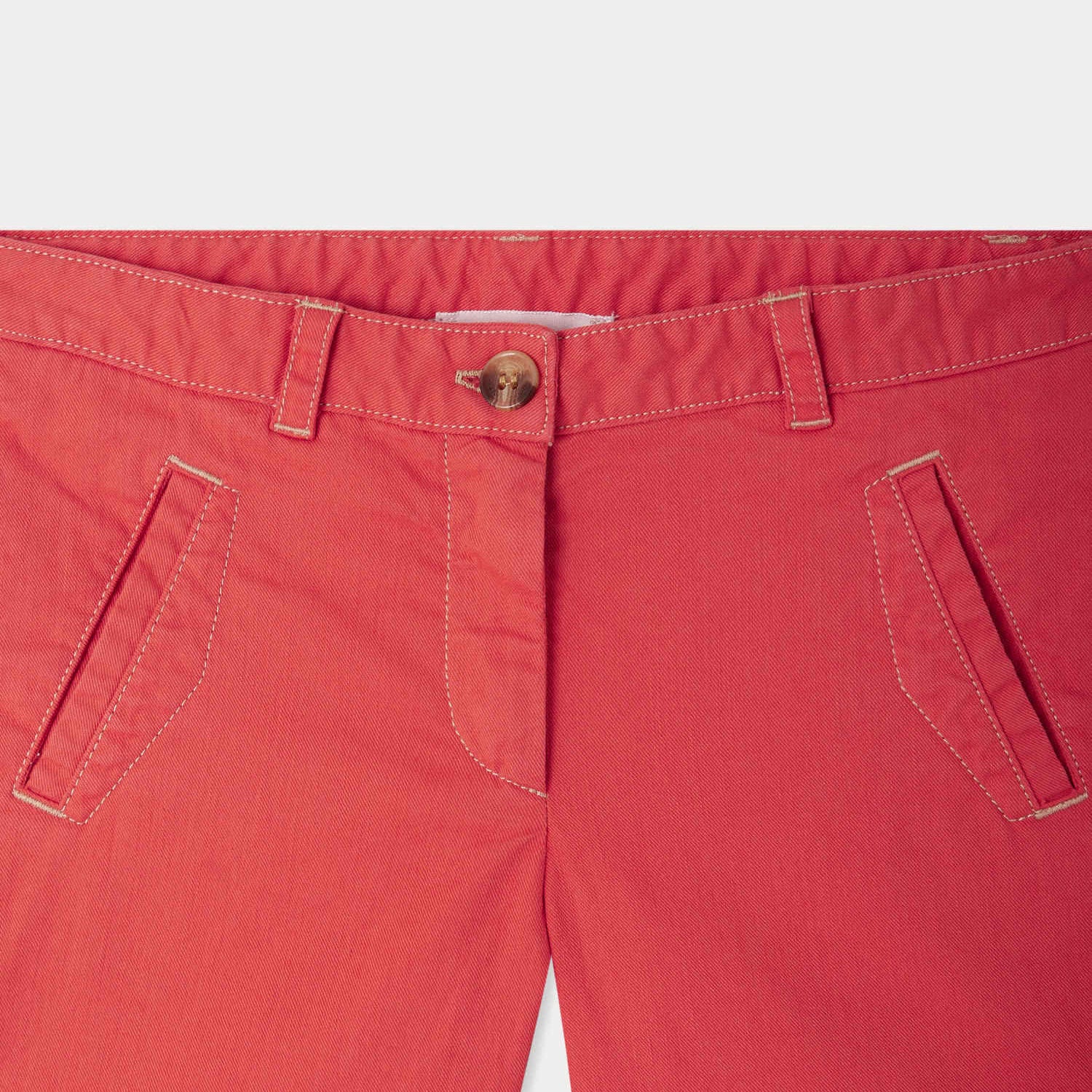Girls Red Cotton Shorts