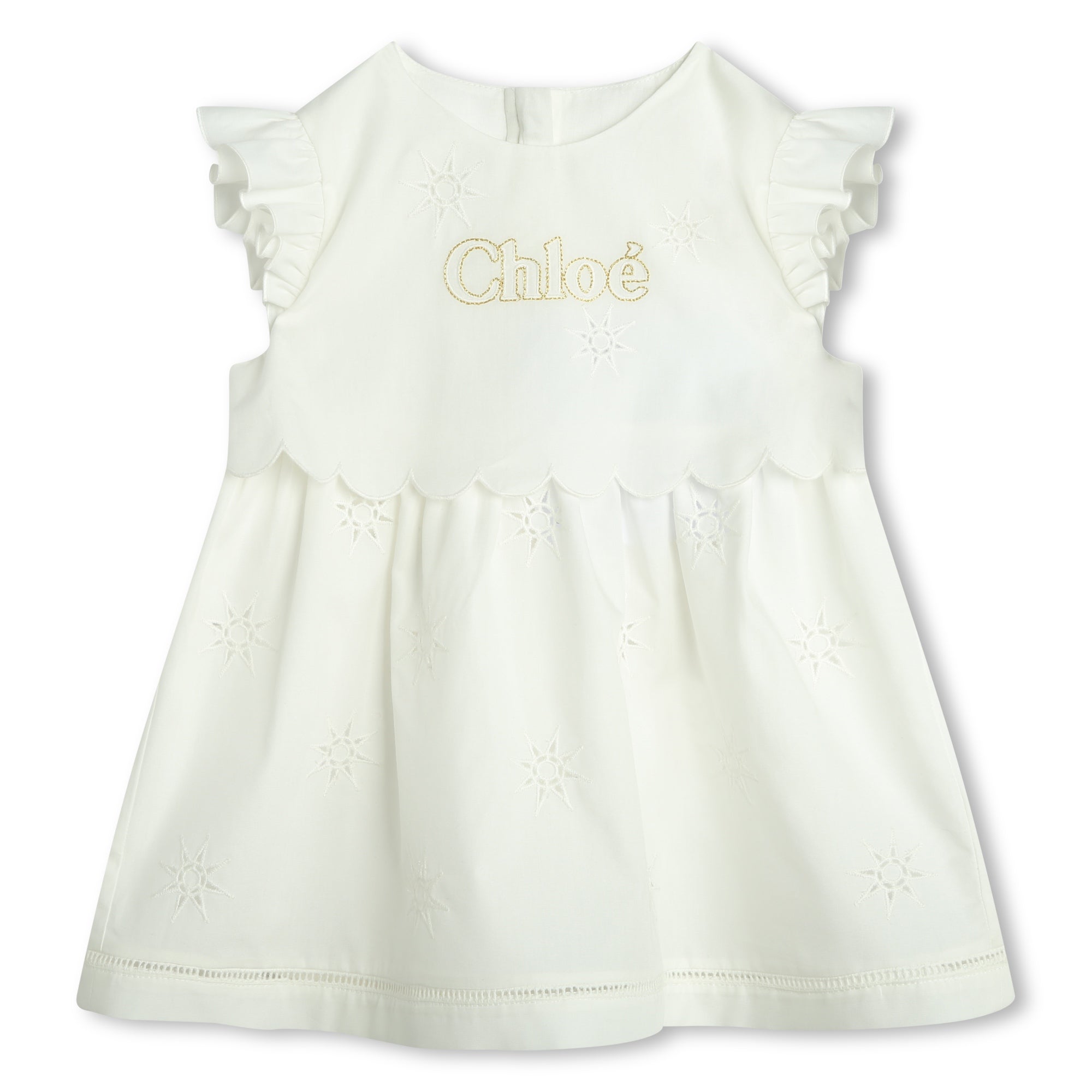 Baby Girls White Cotton Dress Set