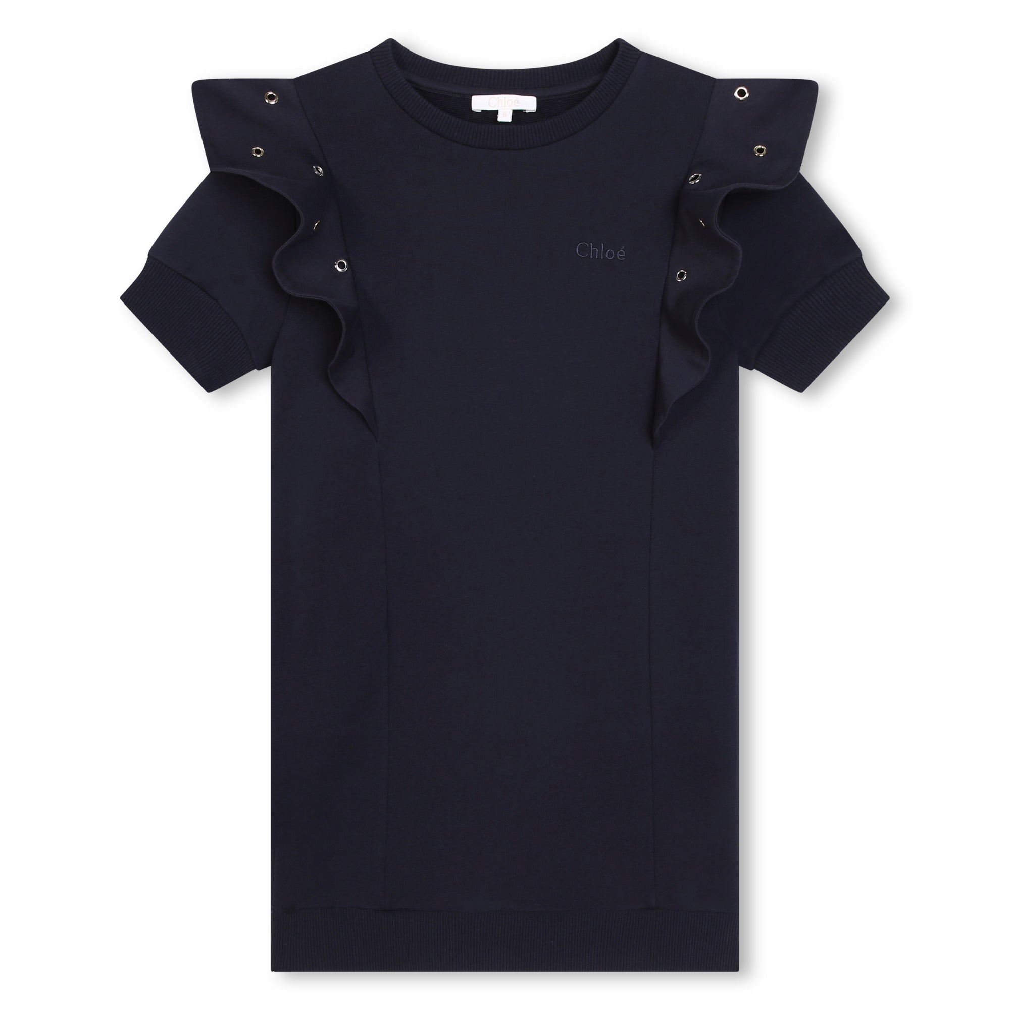 Girls Navy Cotton Dress