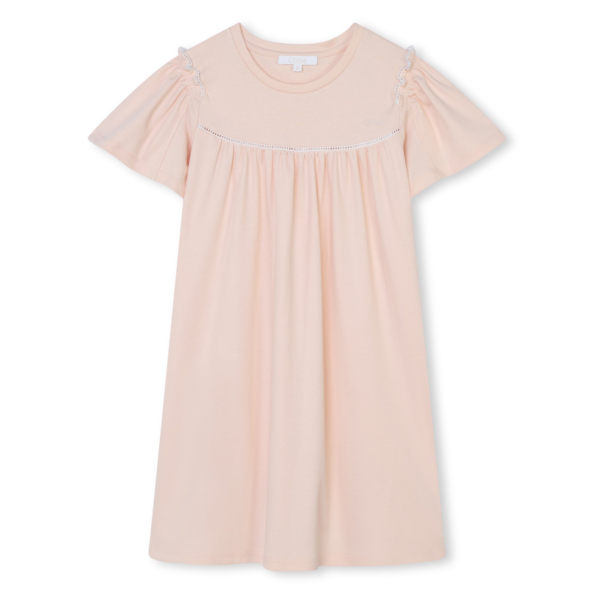 Girls Light Pink Cotton Dress