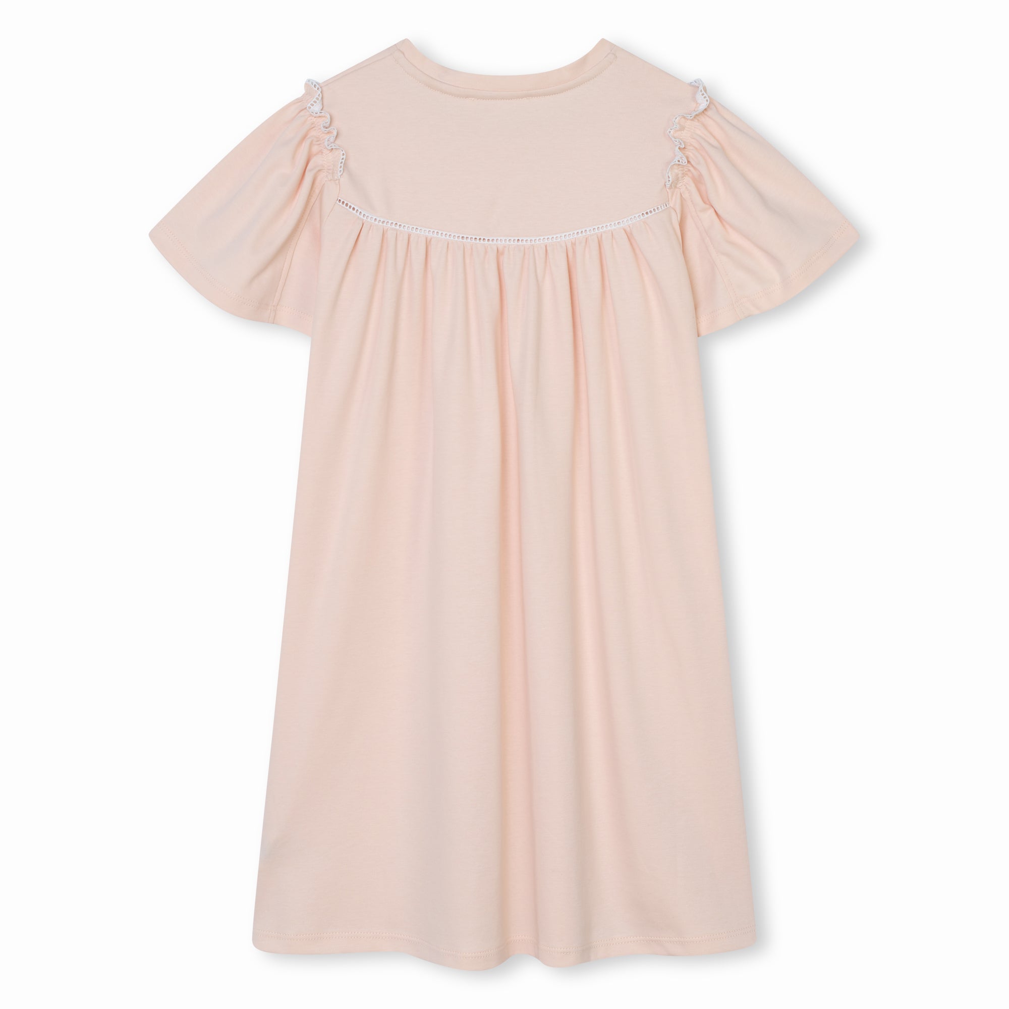 Girls Light Pink Cotton Dress