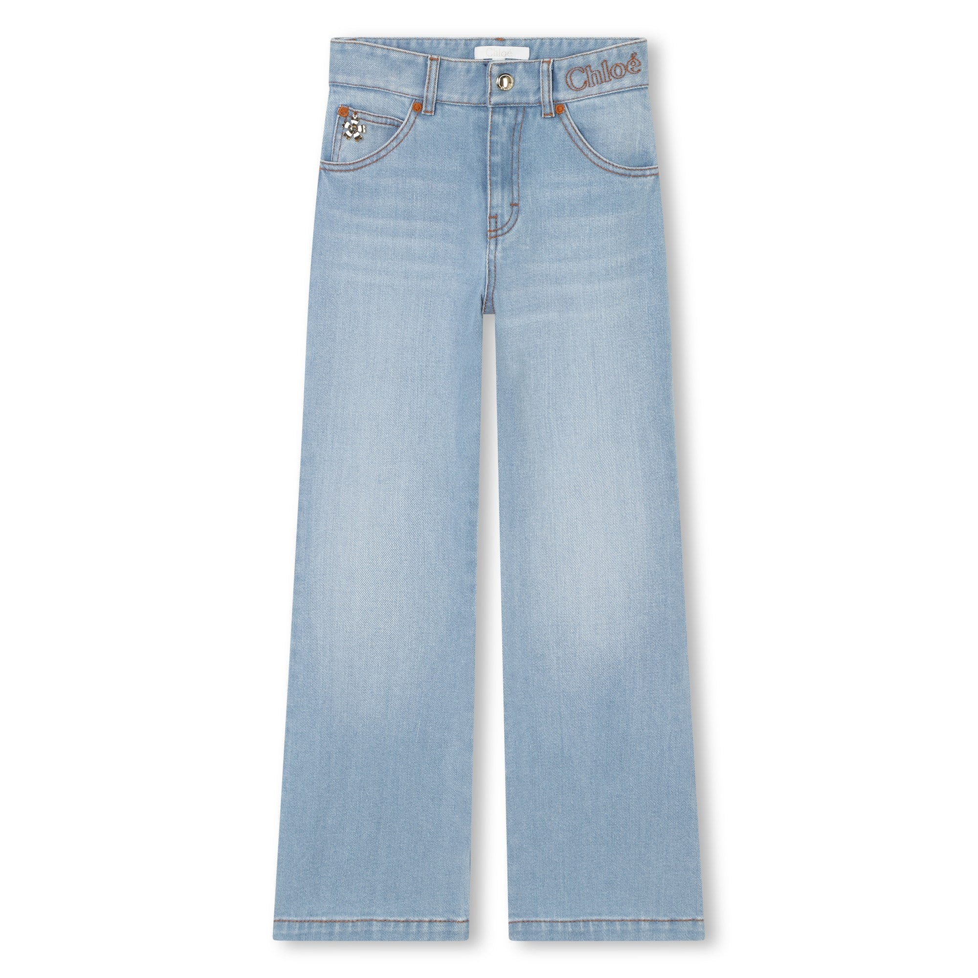 Girls Light Blue Denim Trousers