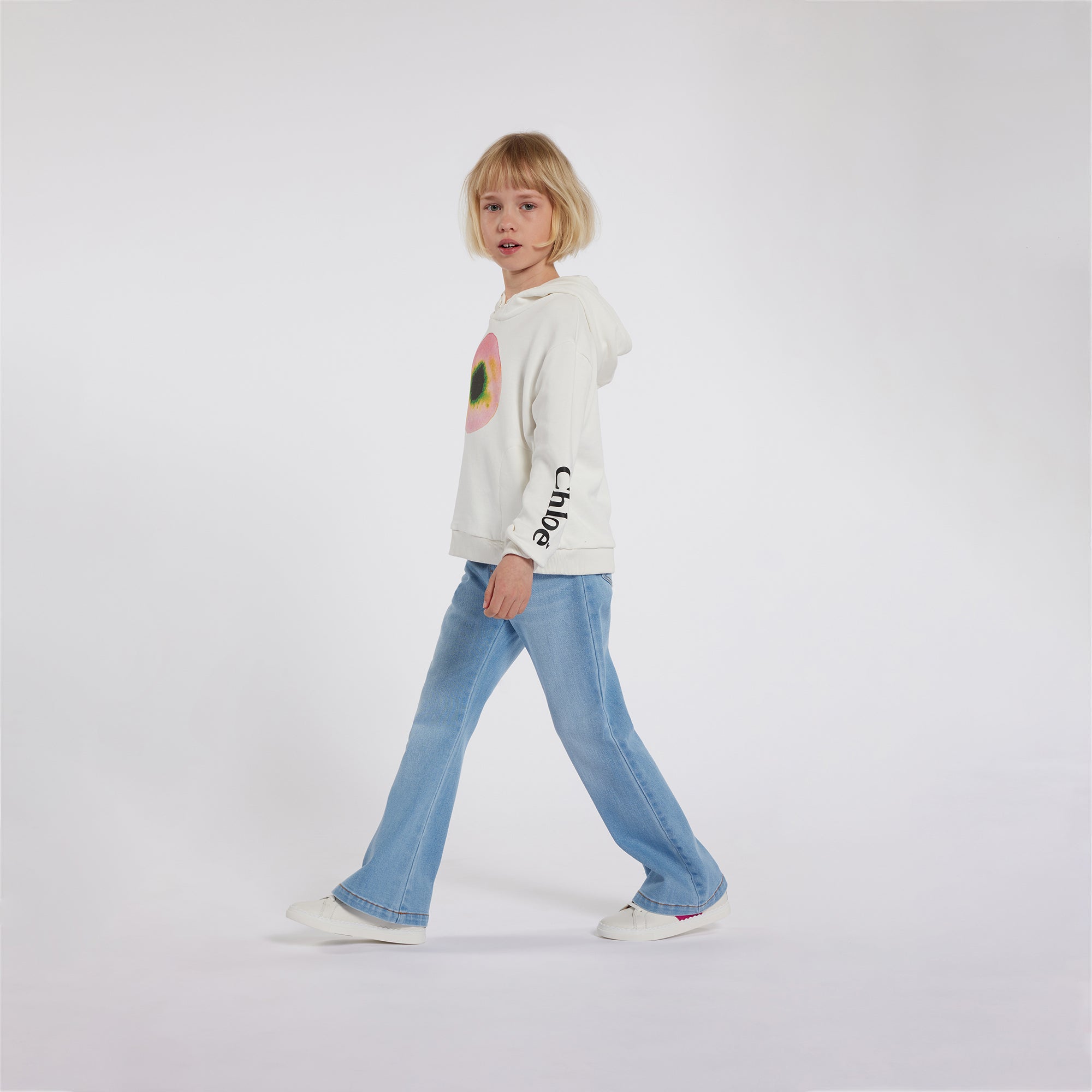 Girls Light Blue Denim Trousers