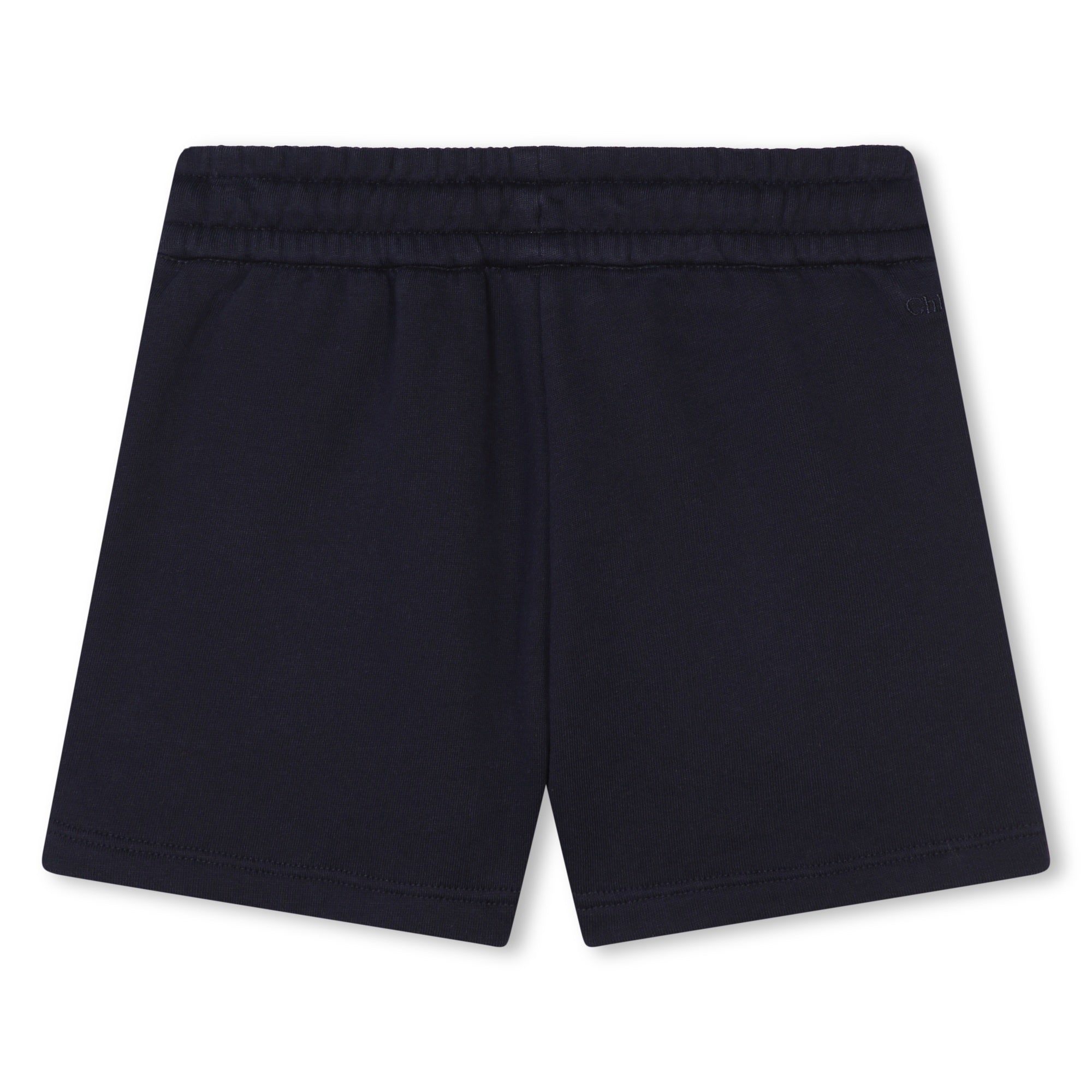 Girls Navy Cotton Shorts