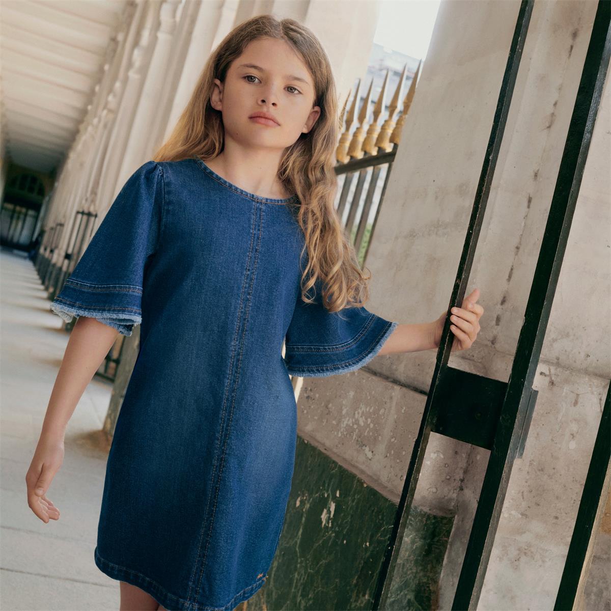 Girls Blue Denim Dress