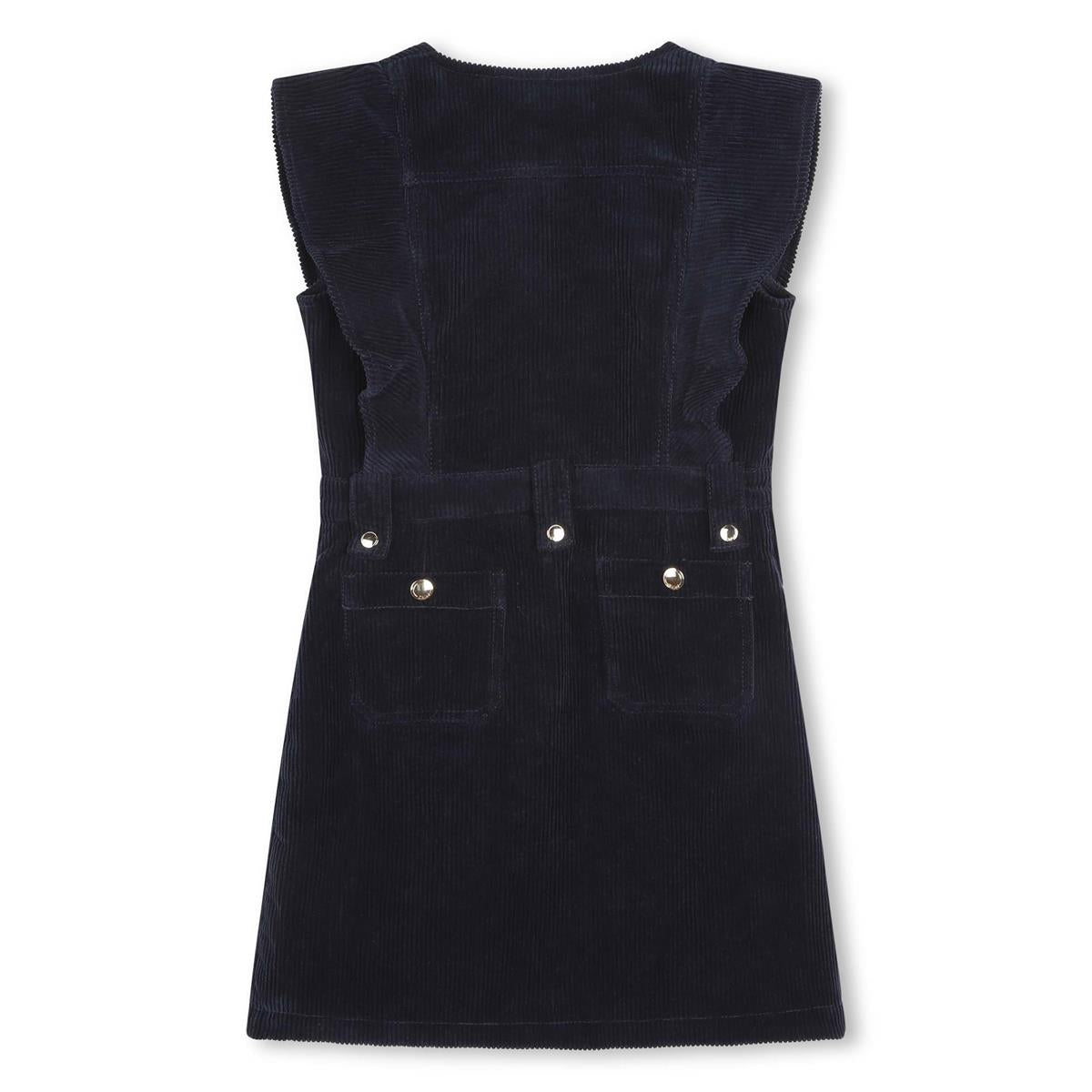 Girls Dark Blue Cotton Dress