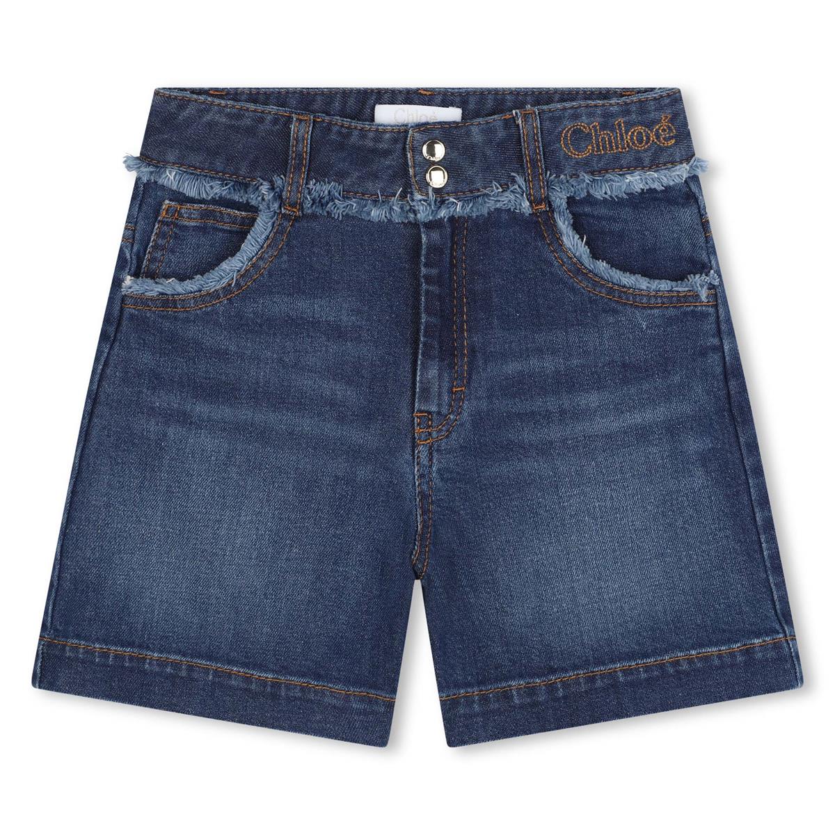 Girls Blue Denim Shorts