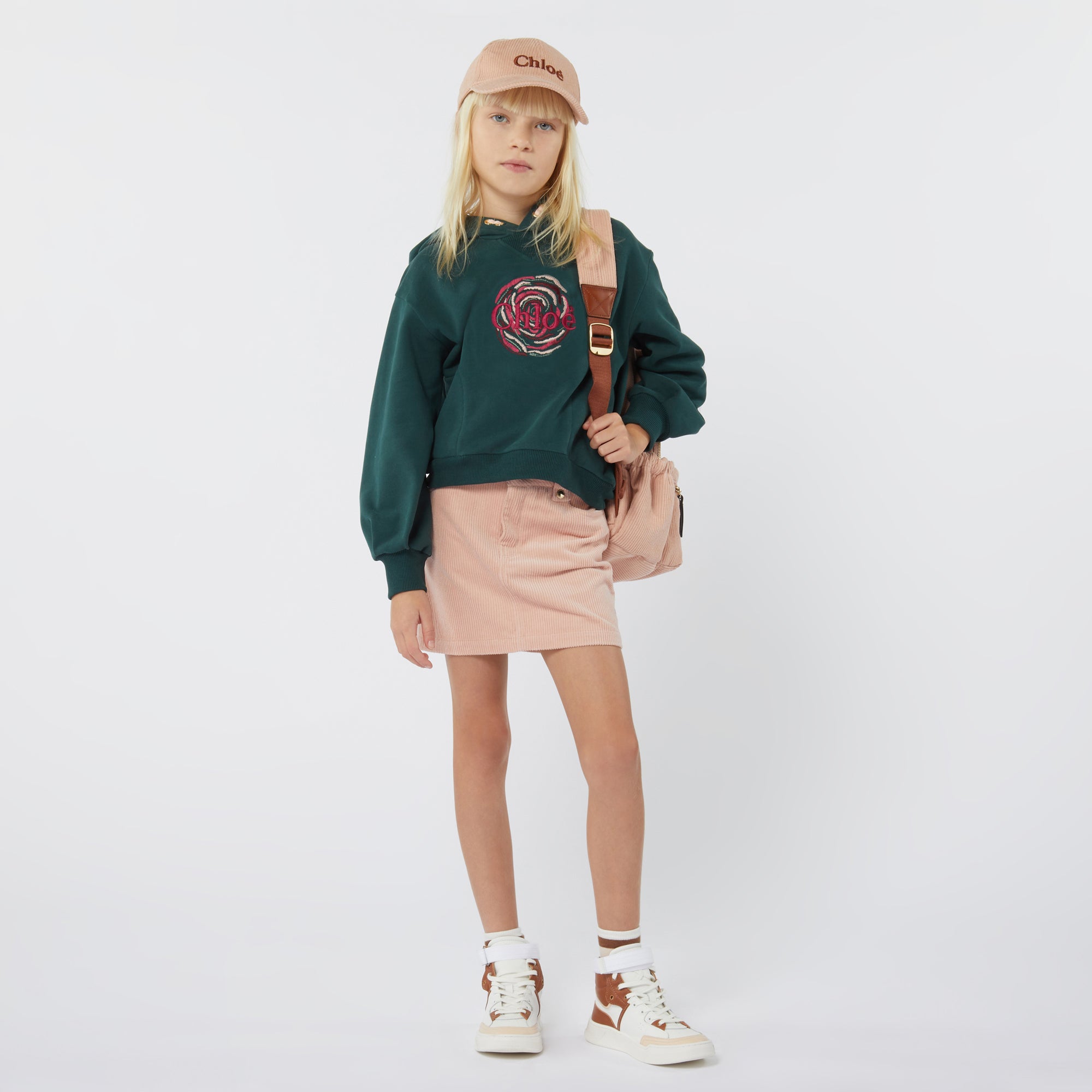 Girls Pink Corduroy Skirt