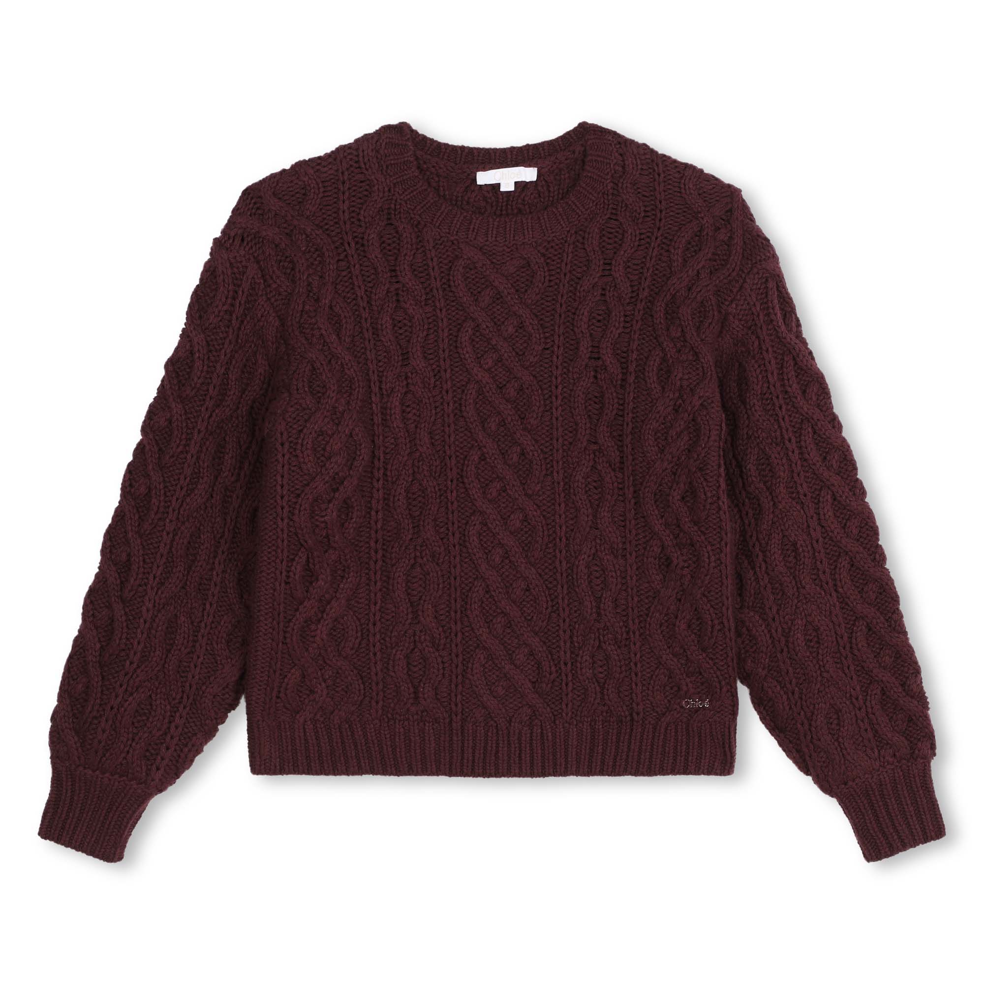 Girls Dark Brown Cotton Sweater