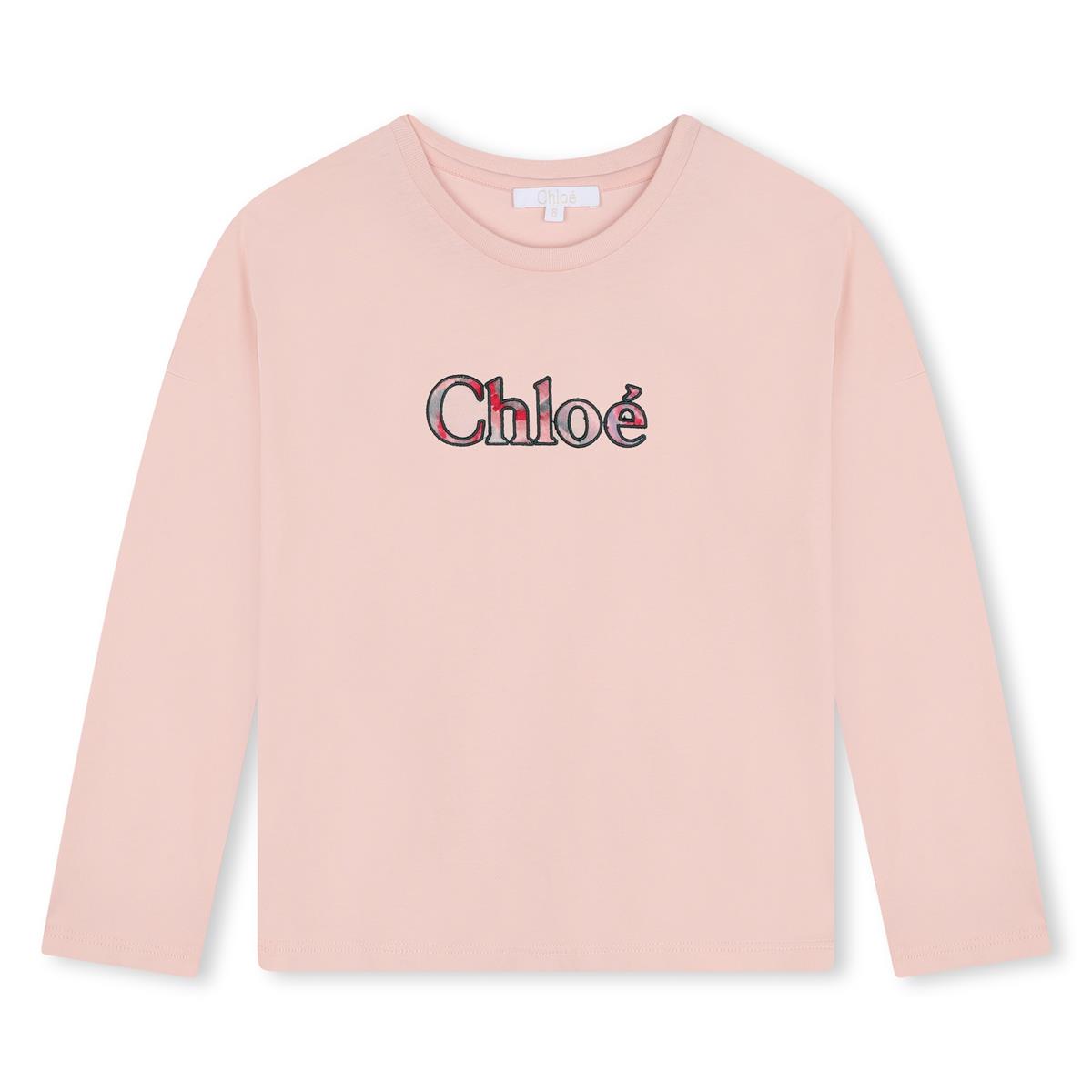 Girls Rose Logo Cotton T-Shirt