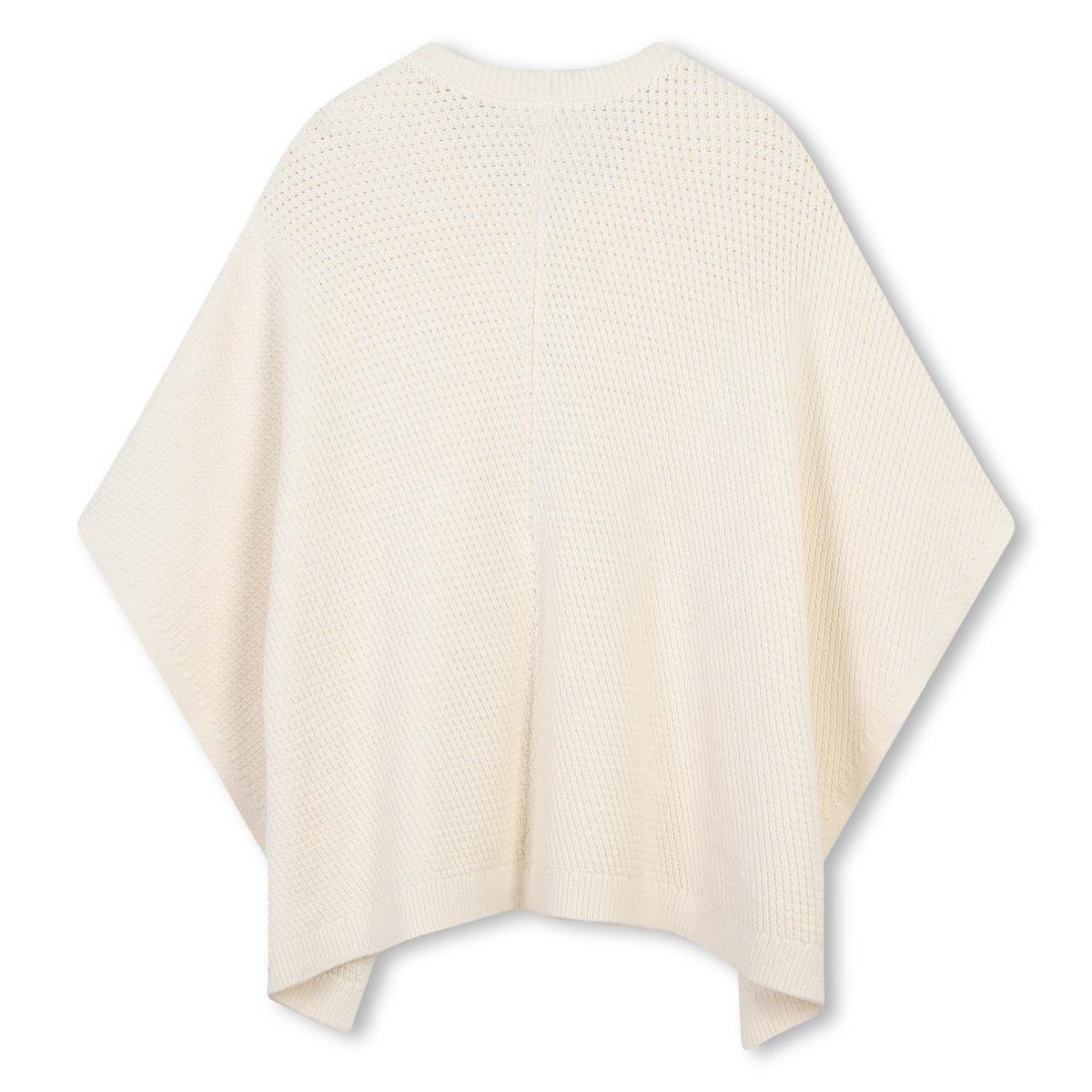 Girls White Cotton Cape