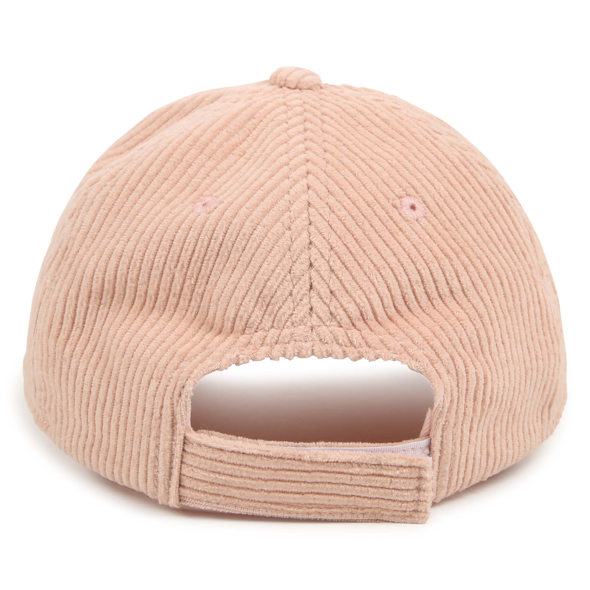 Girls Pink Logo Corduroy Baseball Cap